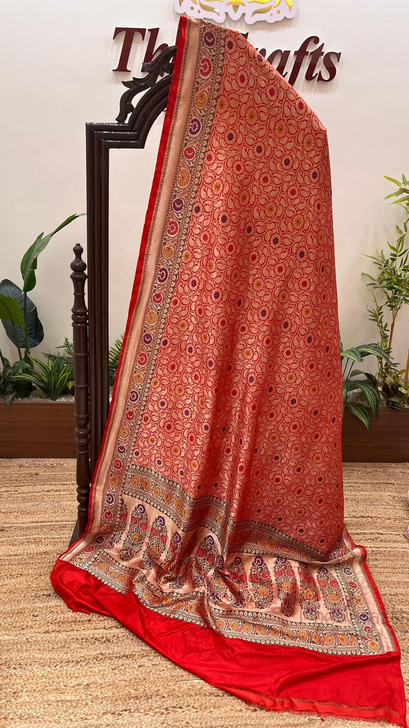 Pure Katan Silk Handloom Banarasi Saree - Kadhua Tilfi Brocade Meena