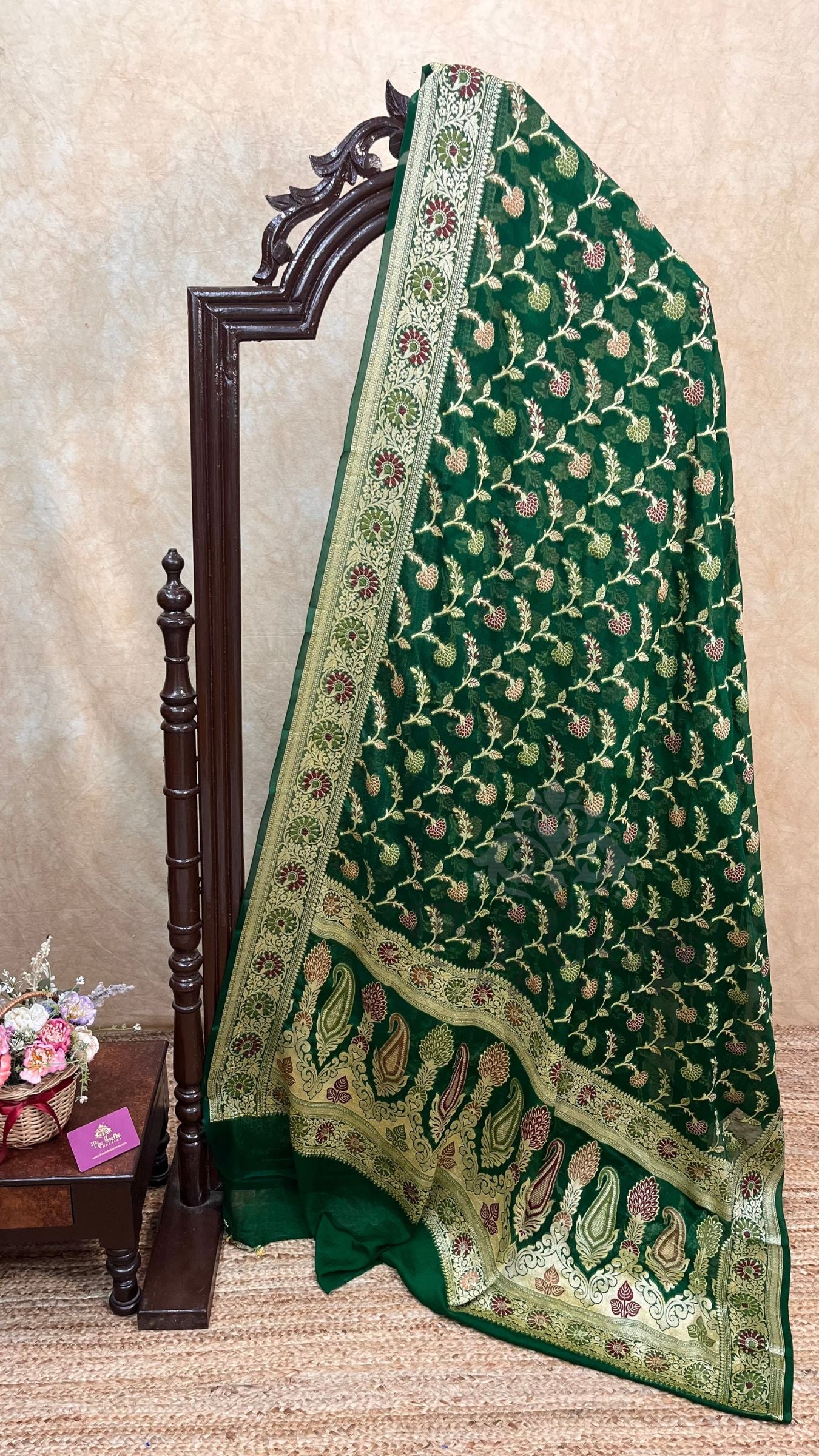 Pure Khaddi Chiffon Banarasi Saree