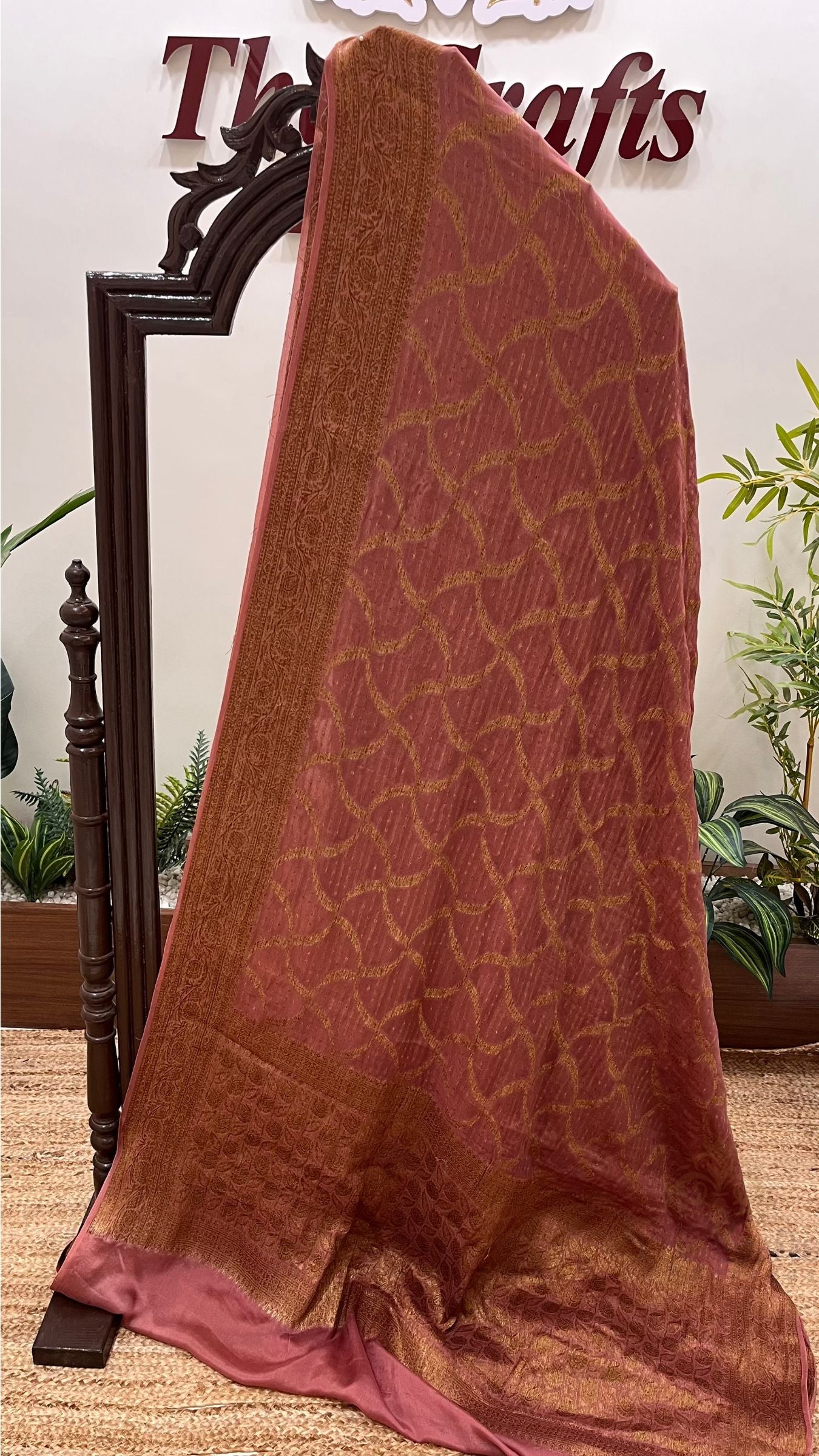 Pure Khaddi Chiffon Banarasi Saree