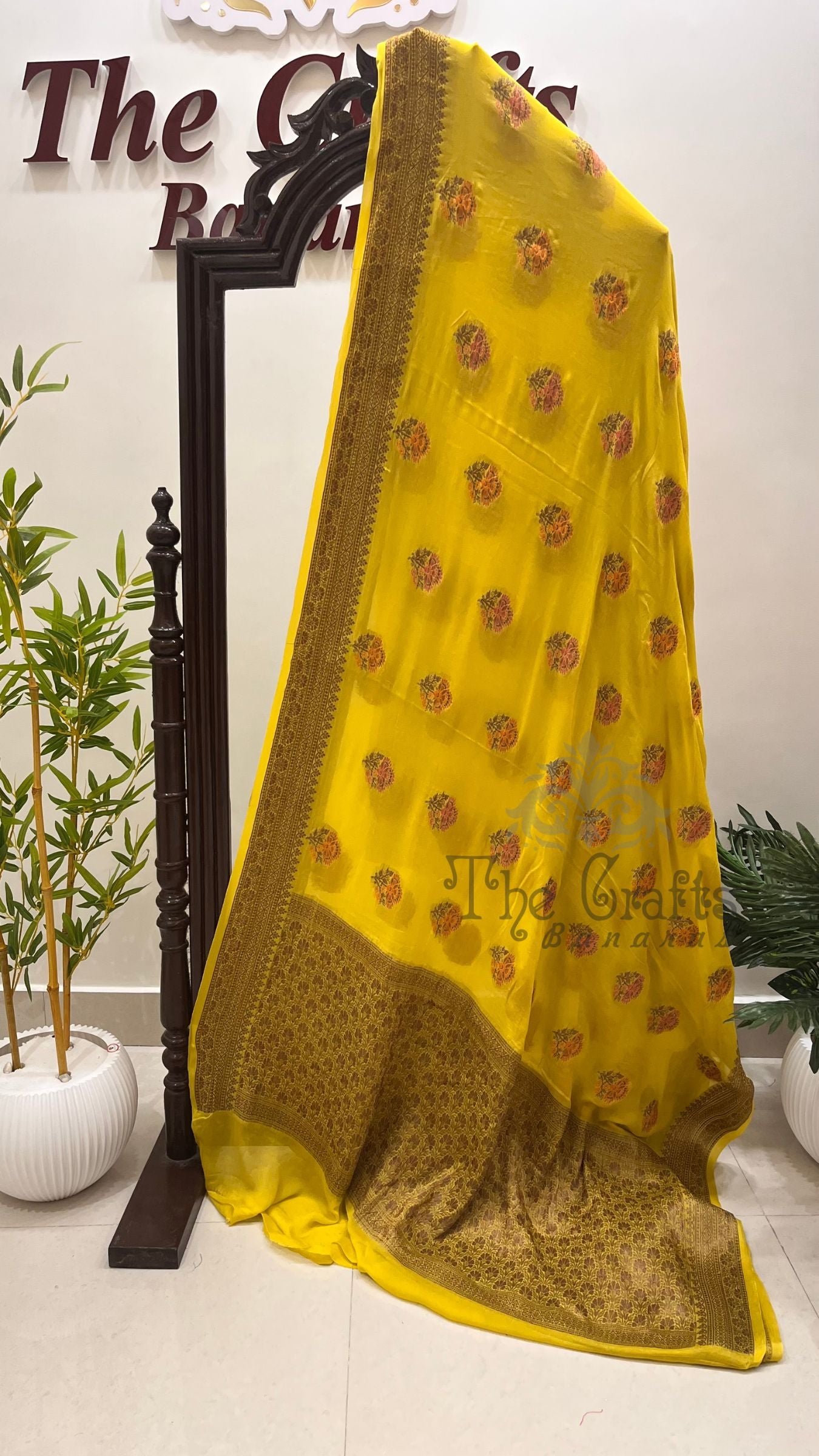 Pure Khaddi Chiffon Banarasi Saree