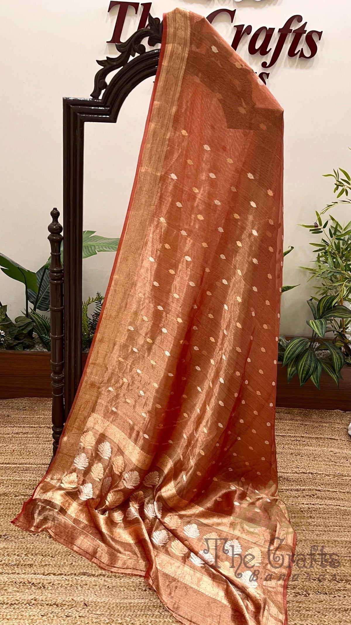 Pure Kora Tissue Silk Handloom Banarasi Saree- Kadhua Motifs