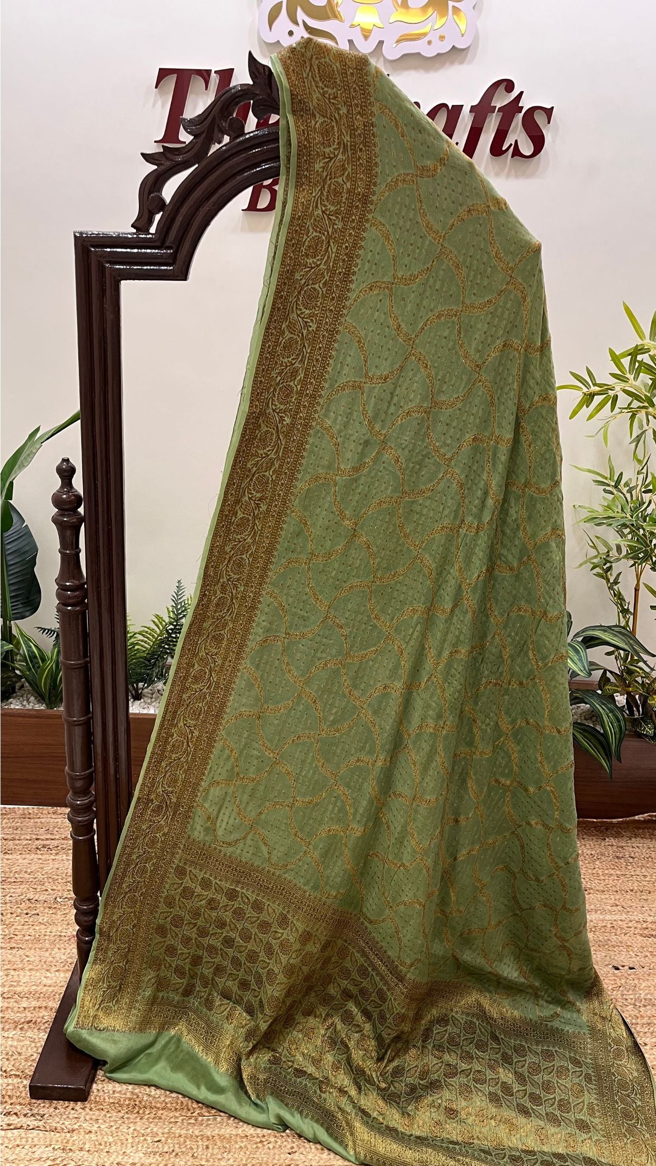 Pure Khaddi Chiffon Banarasi Saree