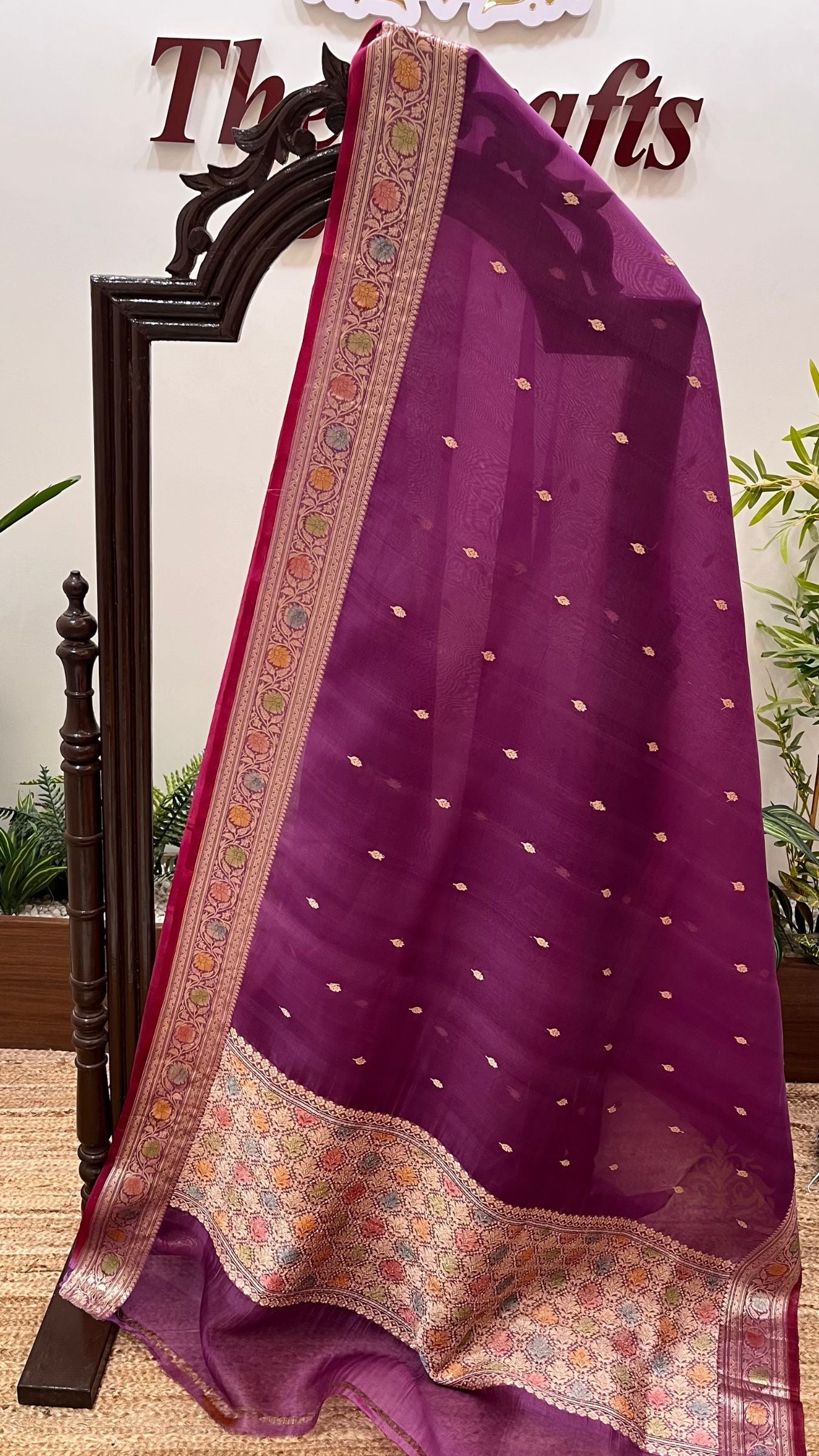 Pure Kora Silk Handloom Banarasi Saree