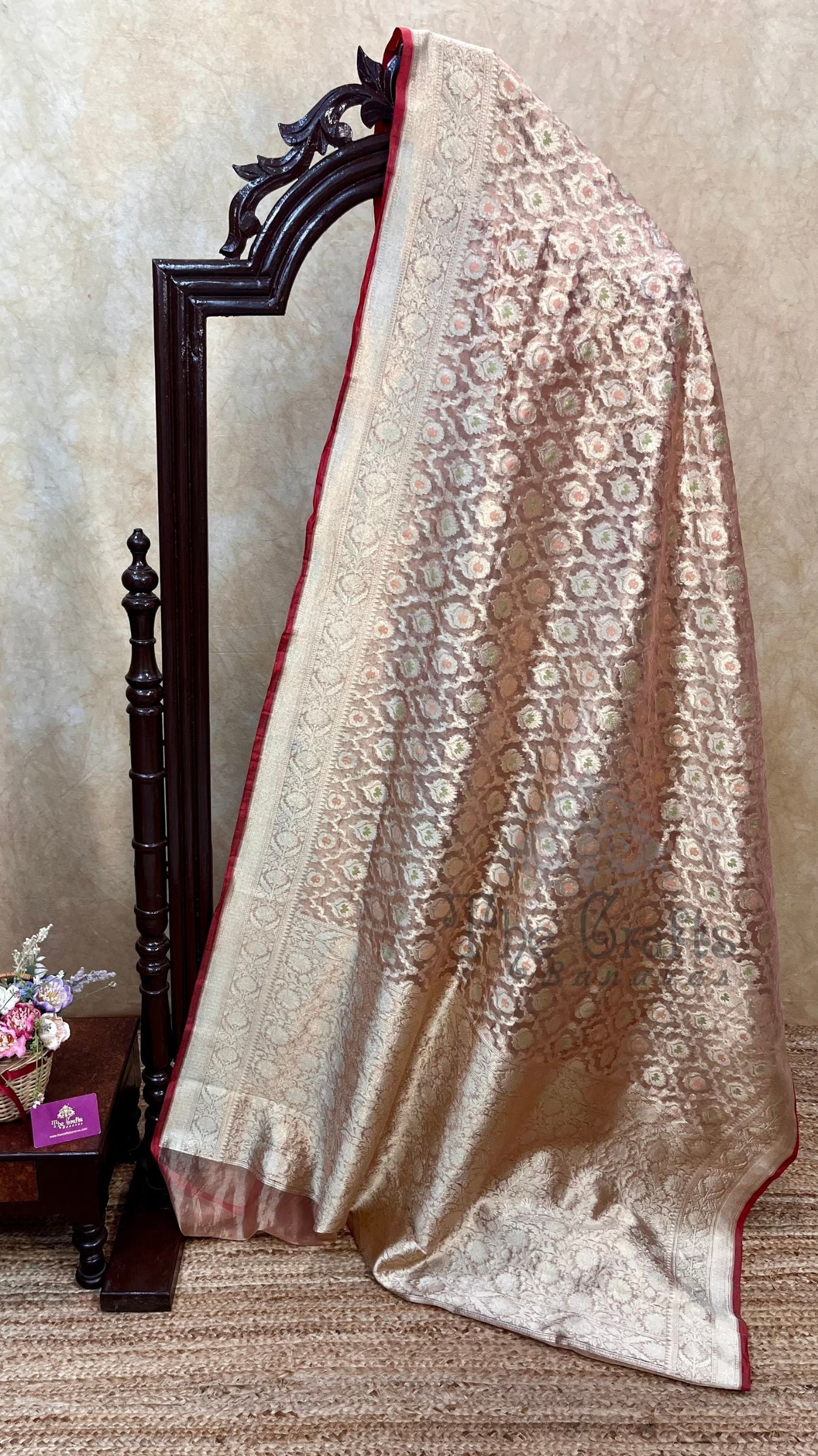 Pure Tissue Silk Handloom Banarasi Saree - Reshmi Zari