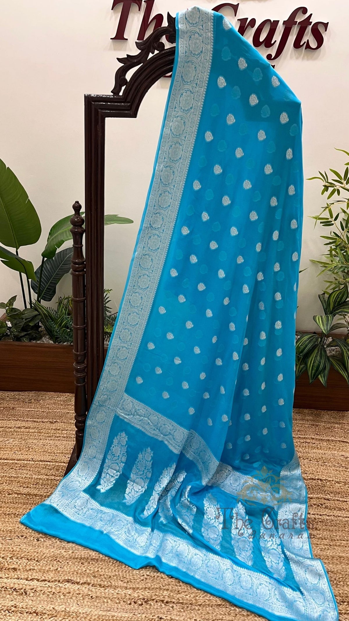 Pure Khaddi Chiffon Banarasi Saree