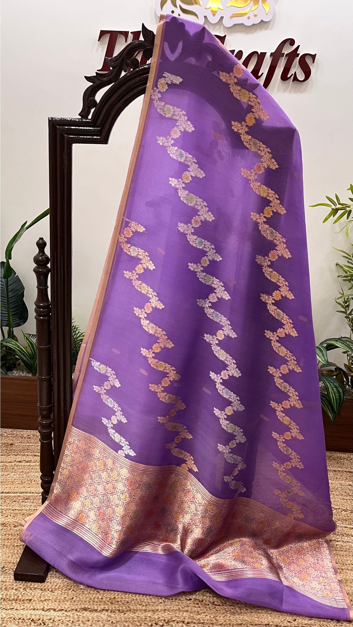 Pure Kora Silk Handloom Banarasi Saree