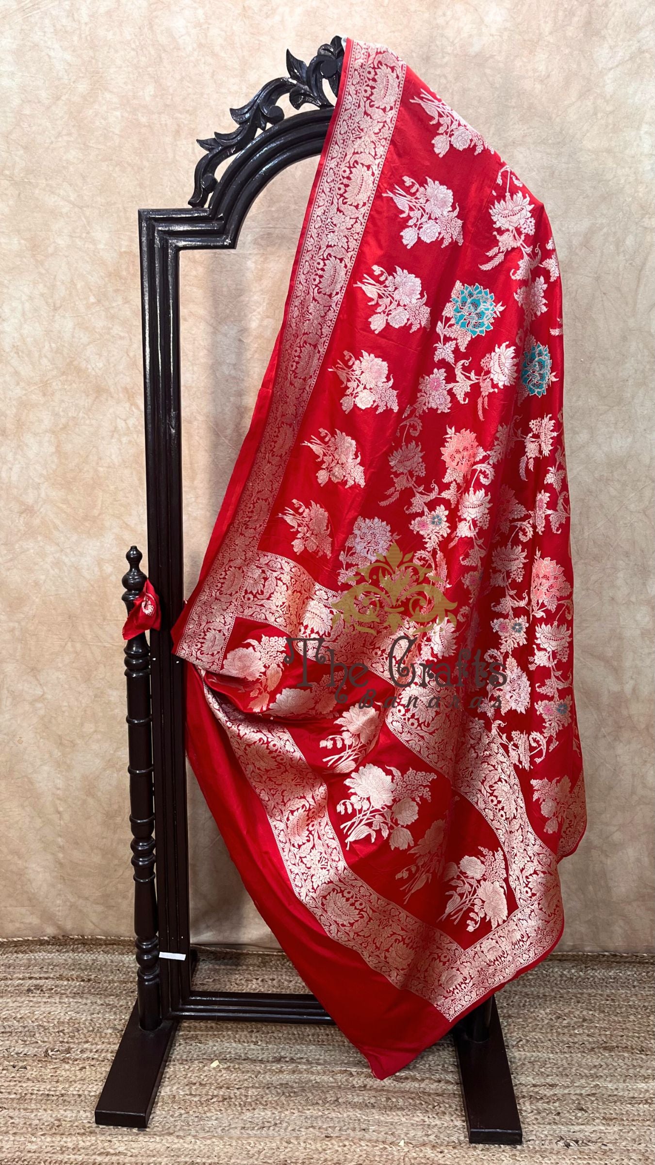 Pure Katan Silk Handloom Banarasi Saree - All over Meenakari Jaal work