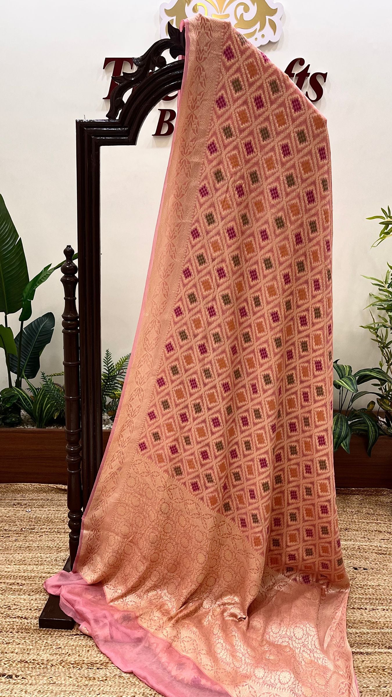 Pure Khaddi Chiffon Banarasi Saree