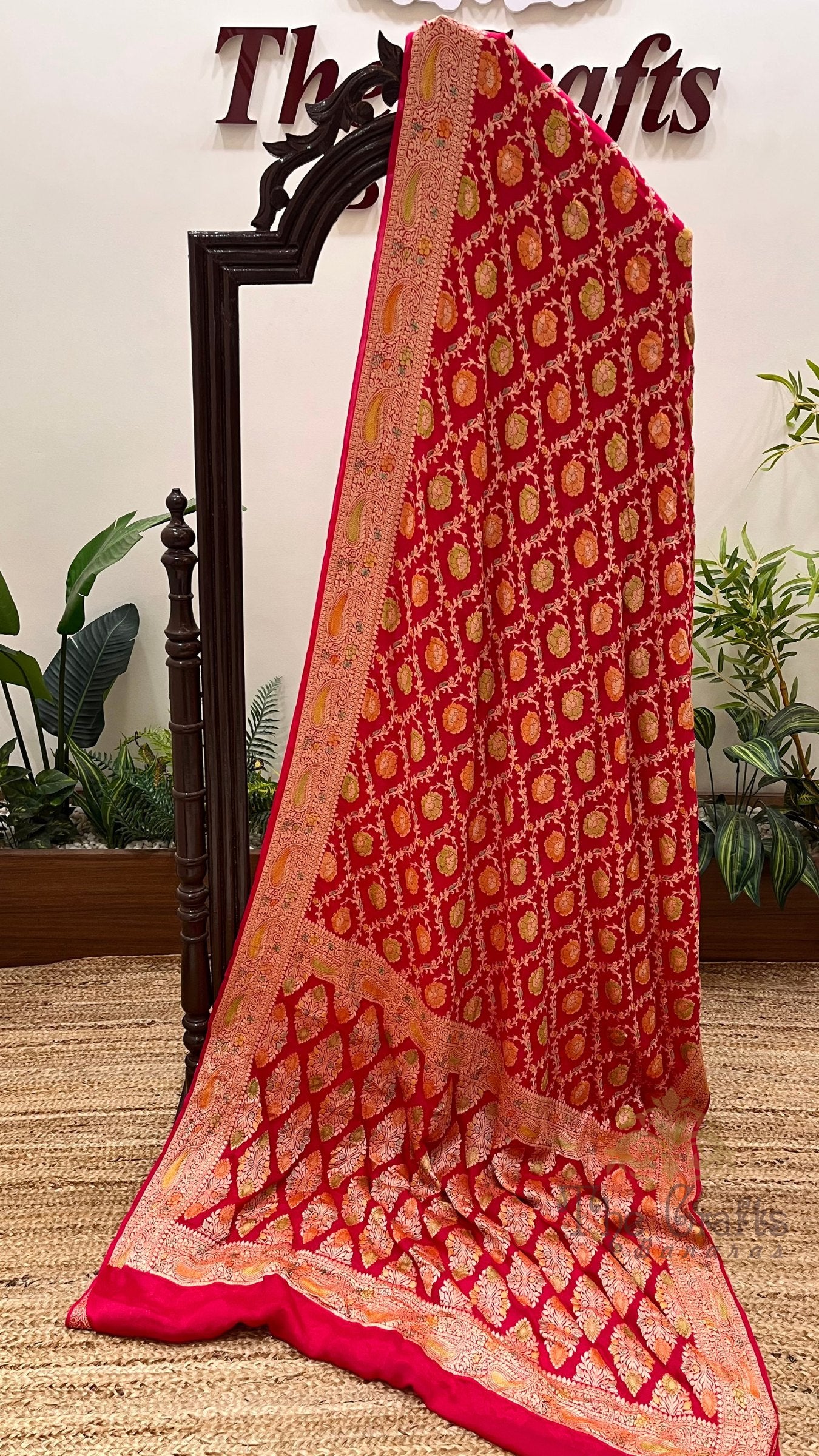 Pure Khaddi Chiffon Banarasi Saree