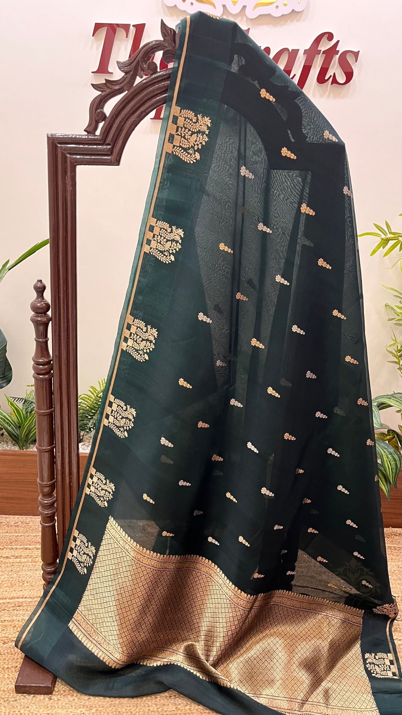 Pure Kora Silk Handloom Banarasi Saree