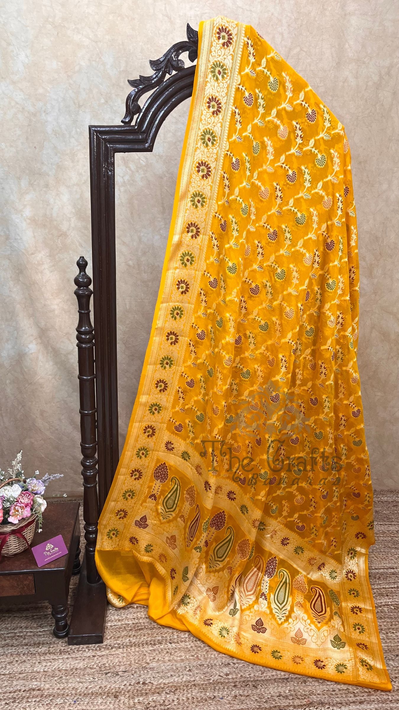 Pure Khaddi Chiffon Banarasi Saree
