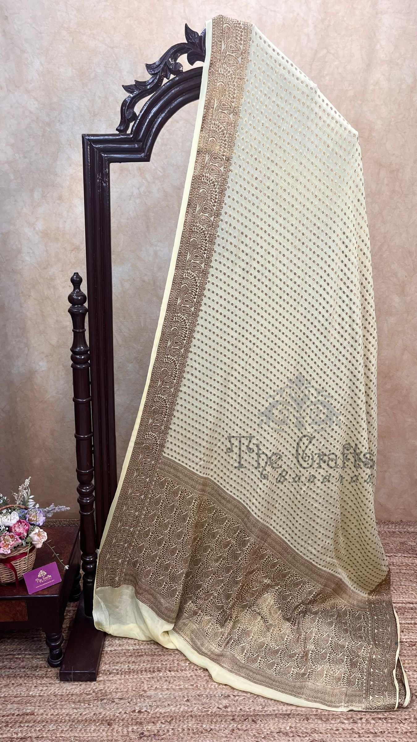 Pure Khaddi Chiffon Banarasi Saree