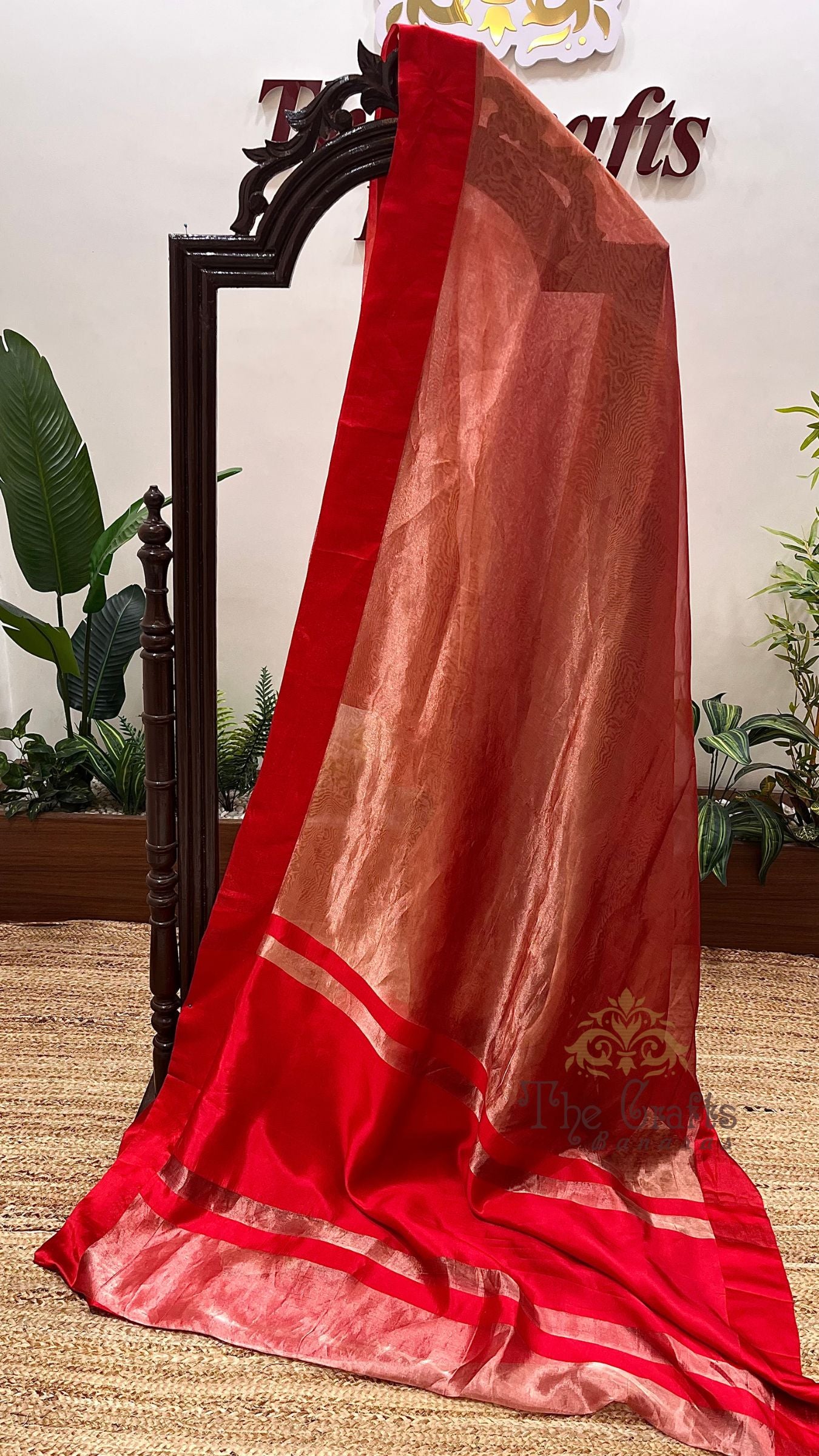 Pure Tissue Silk Handloom Banarasi Saree - with Satin Border