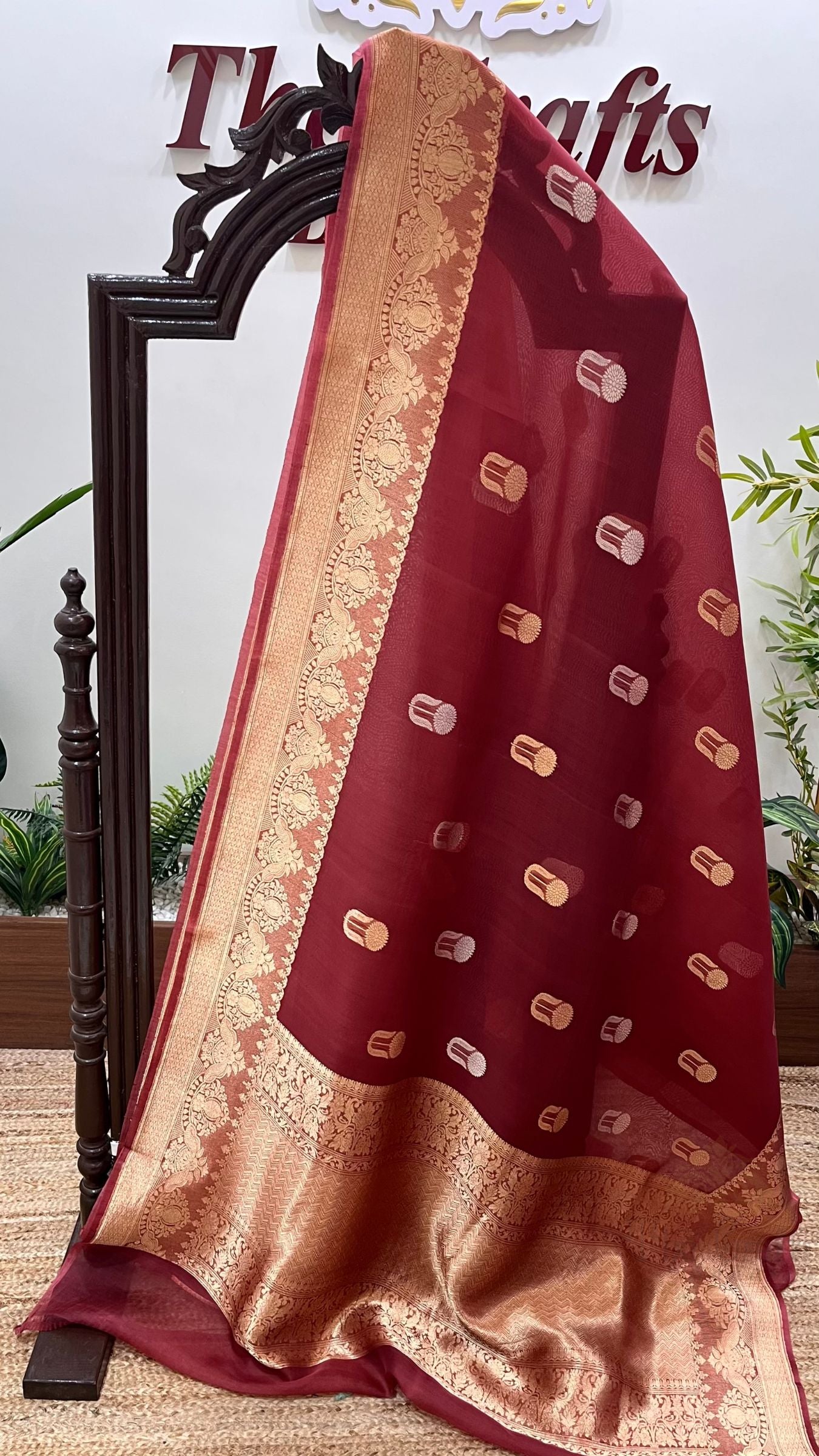 Pure Kora Silk Handloom Banarasi Saree