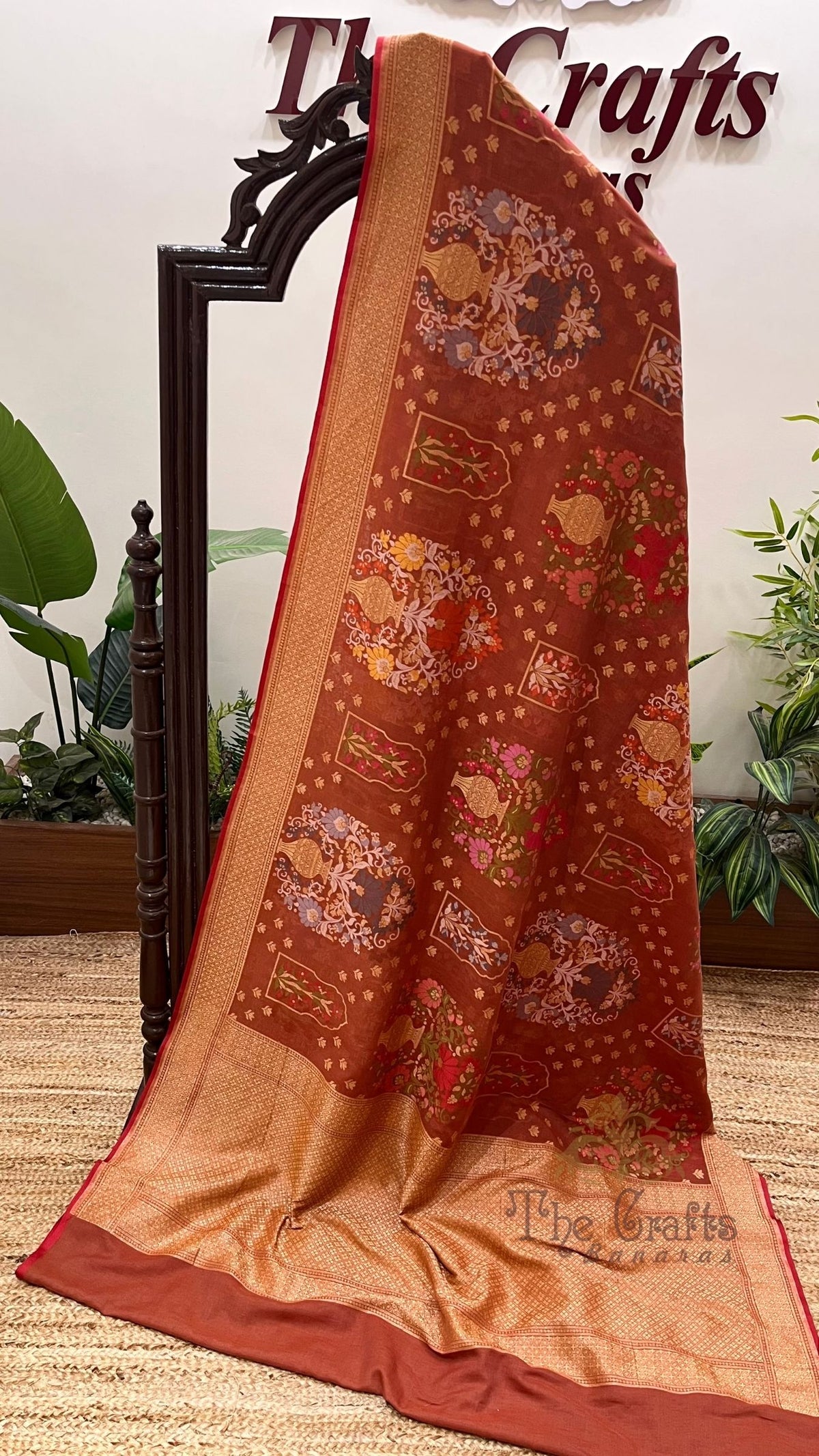 Pure Ektara Cotton Jamdani Banarasi Saree - Tilfi