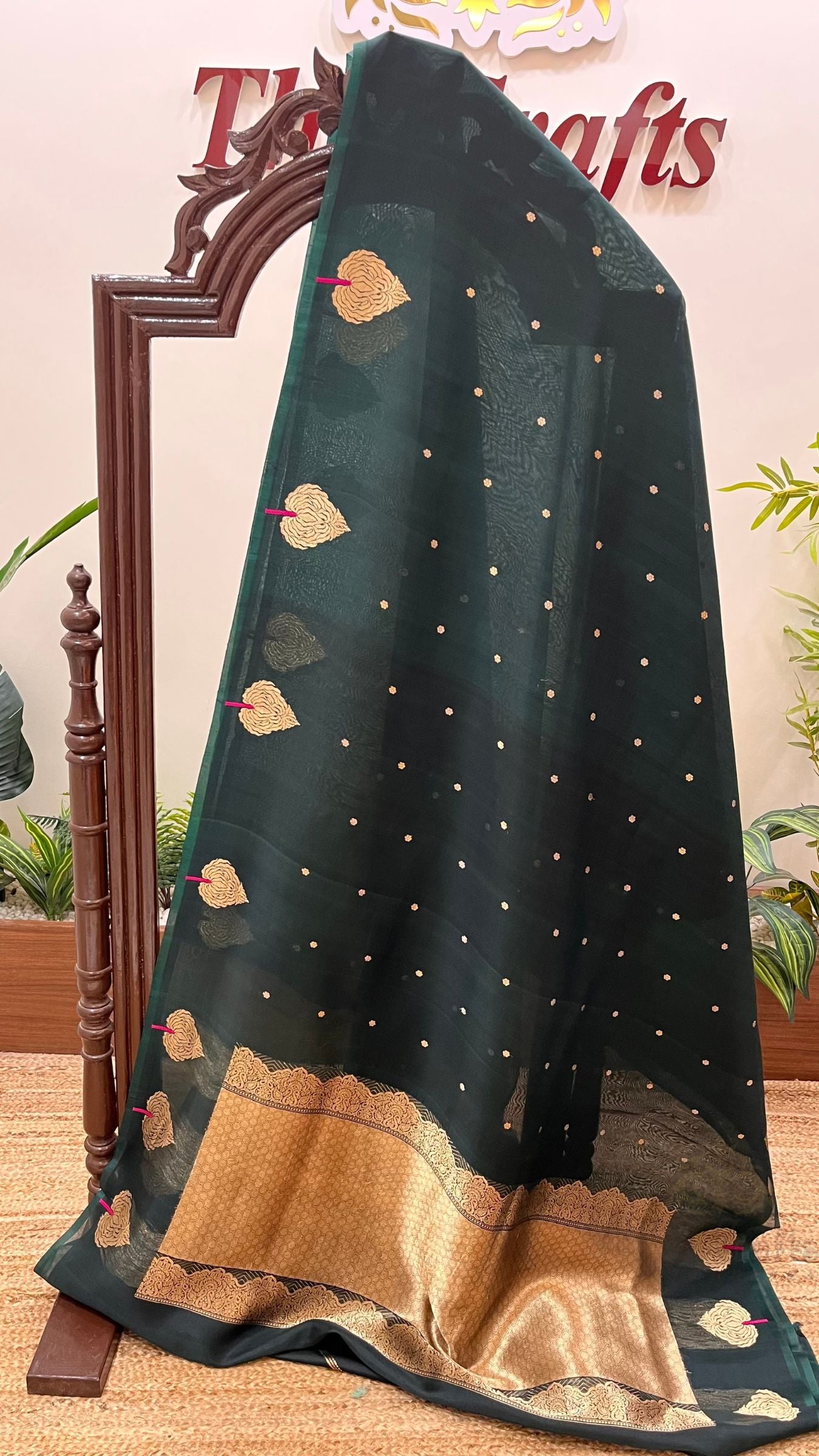 Pure Kora Silk Handloom Banarasi Saree