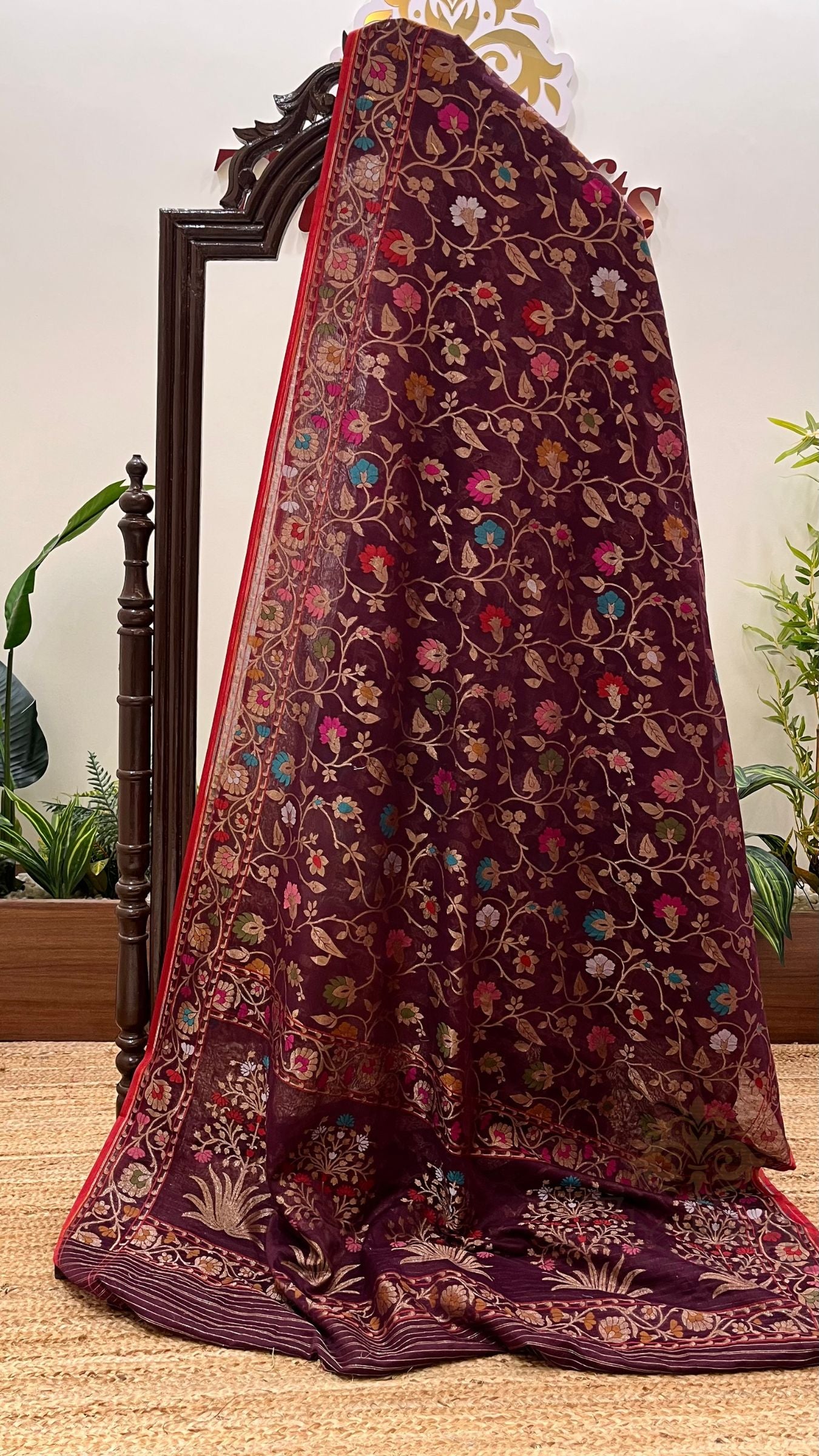 Pure Ektara Cotton Jamdani Banarasi Saree - Tilfi
