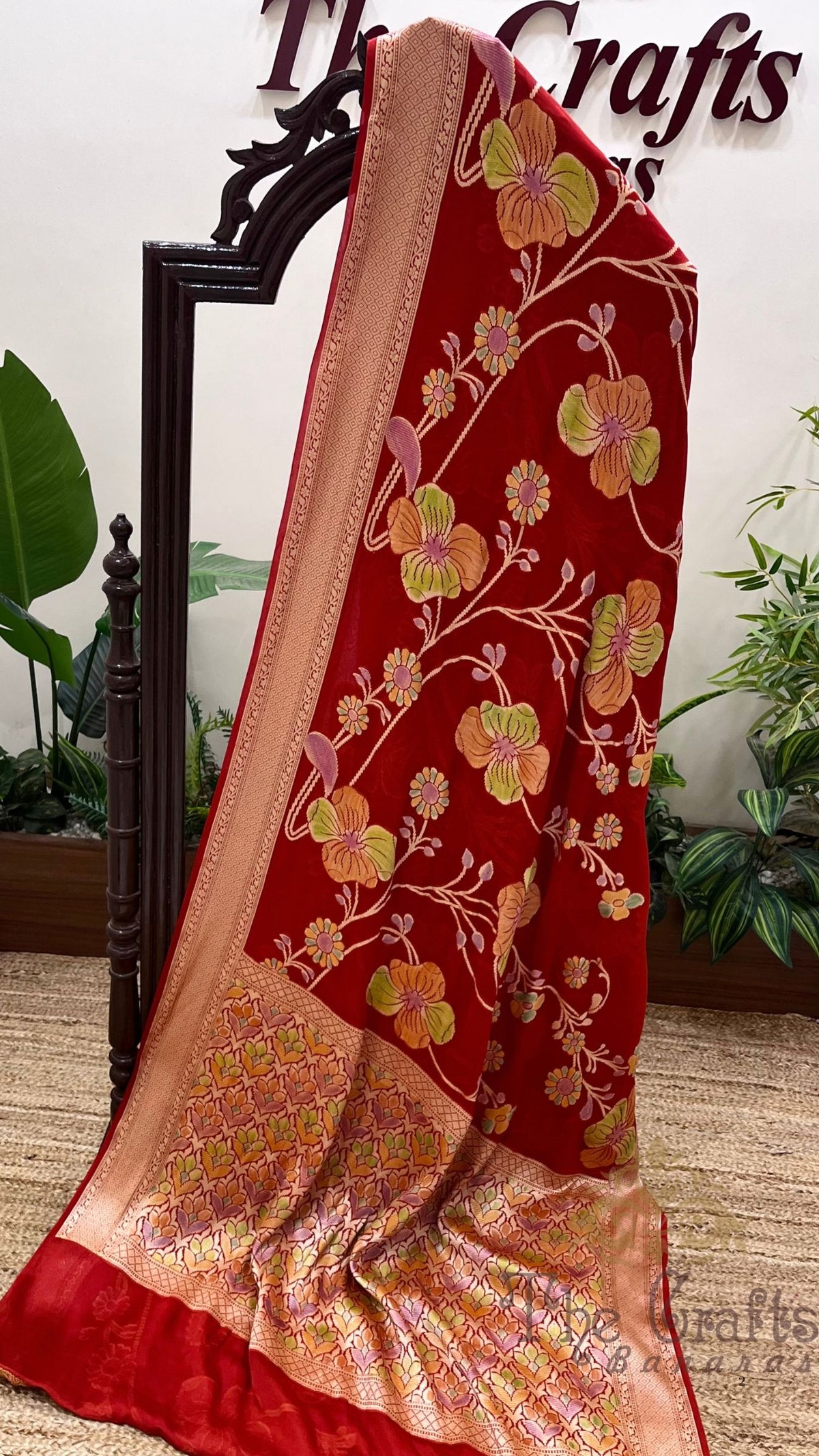 Pure Khaddi Chiffon Banarasi Saree