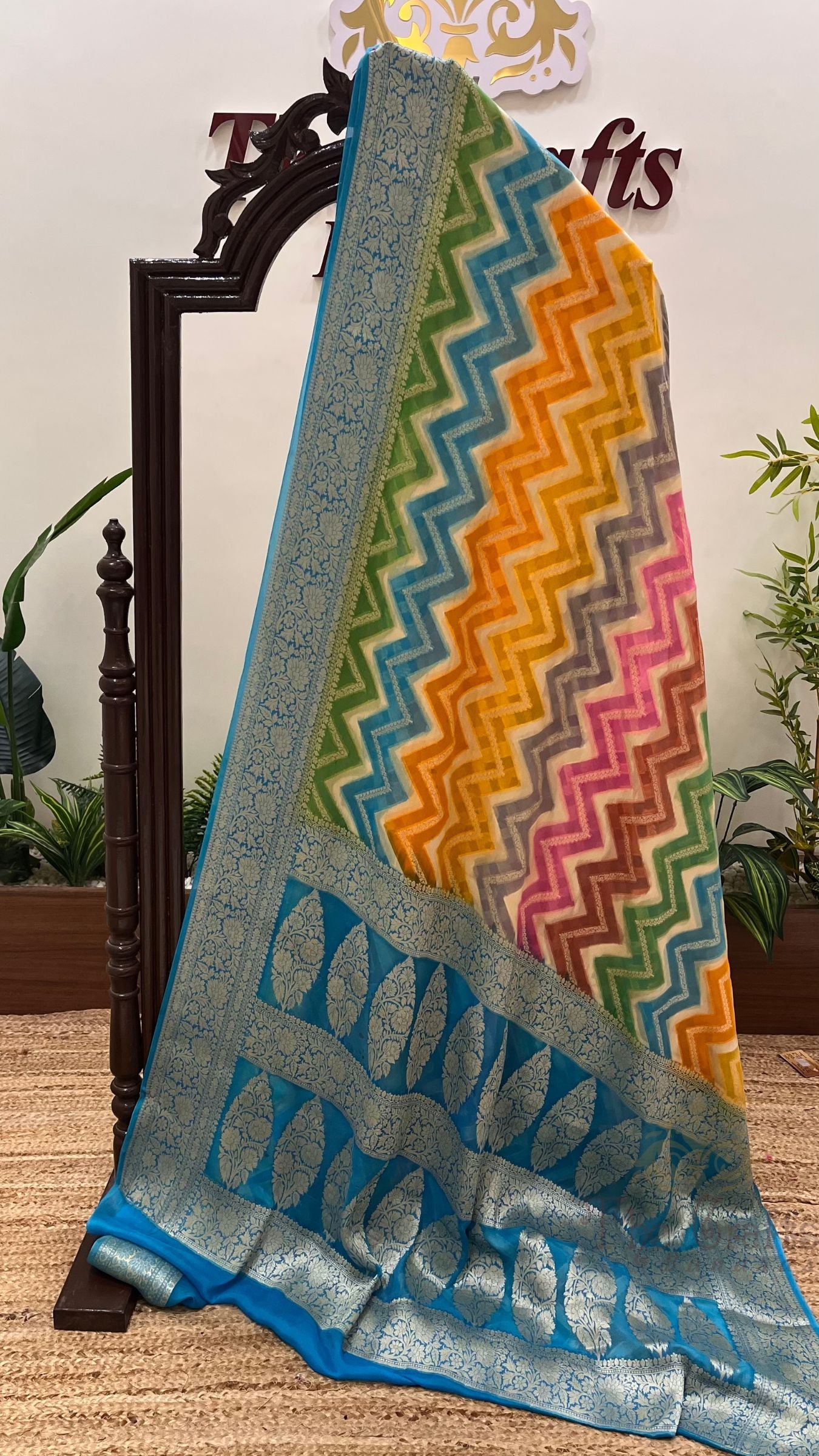 Pure Khaddi Chiffon Banarasi Saree