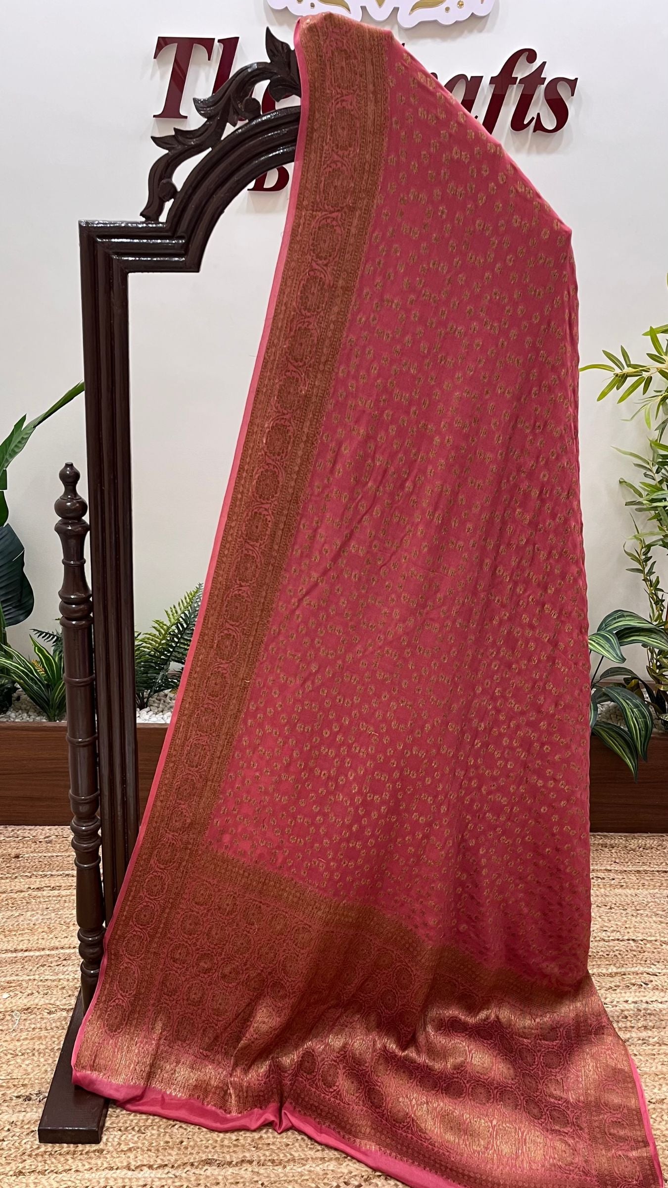 Pure Khaddi Chiffon Banarasi Saree