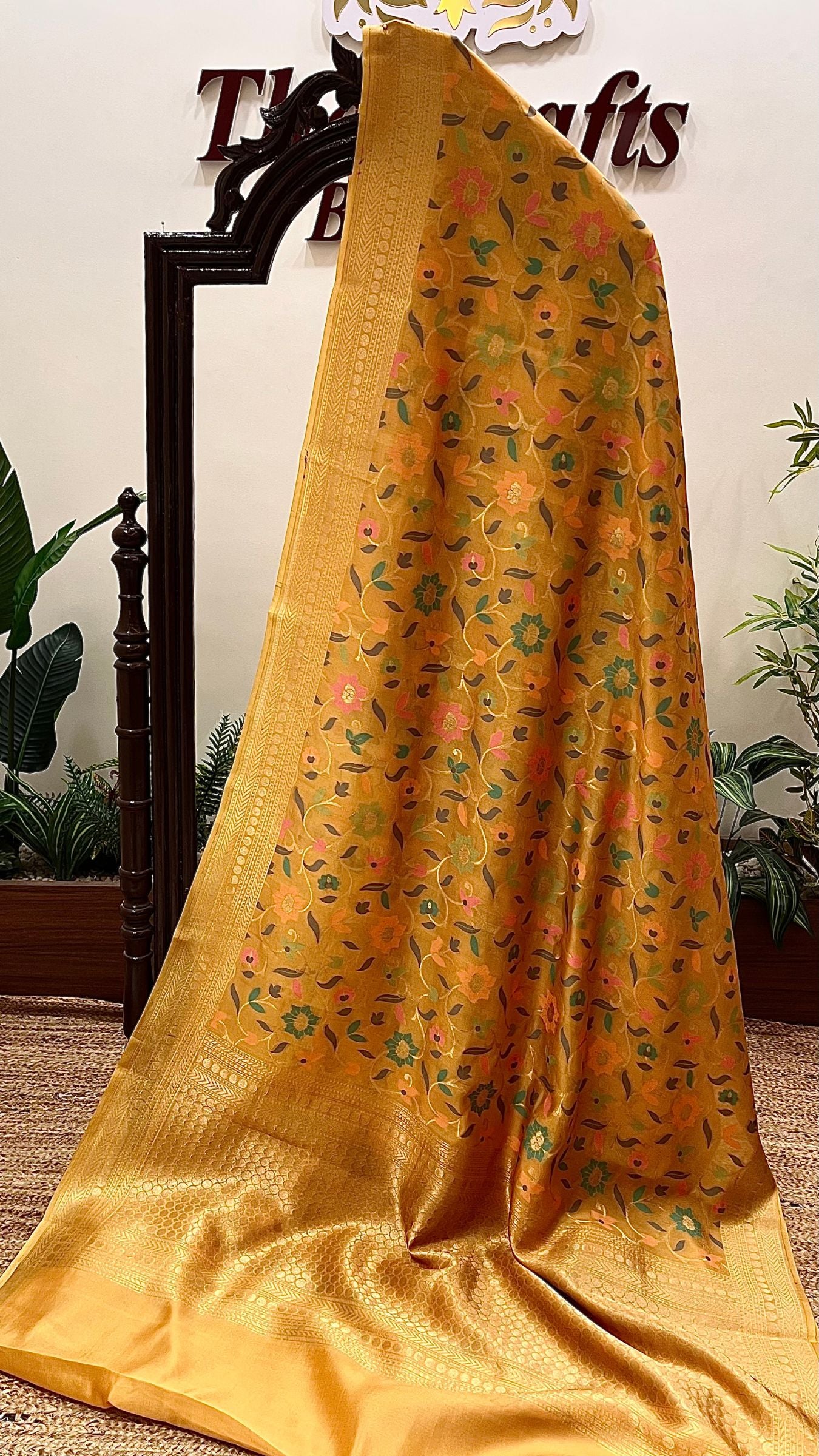 Pure Ektara Cotton Jamdani Banarasi Saree - Alfi