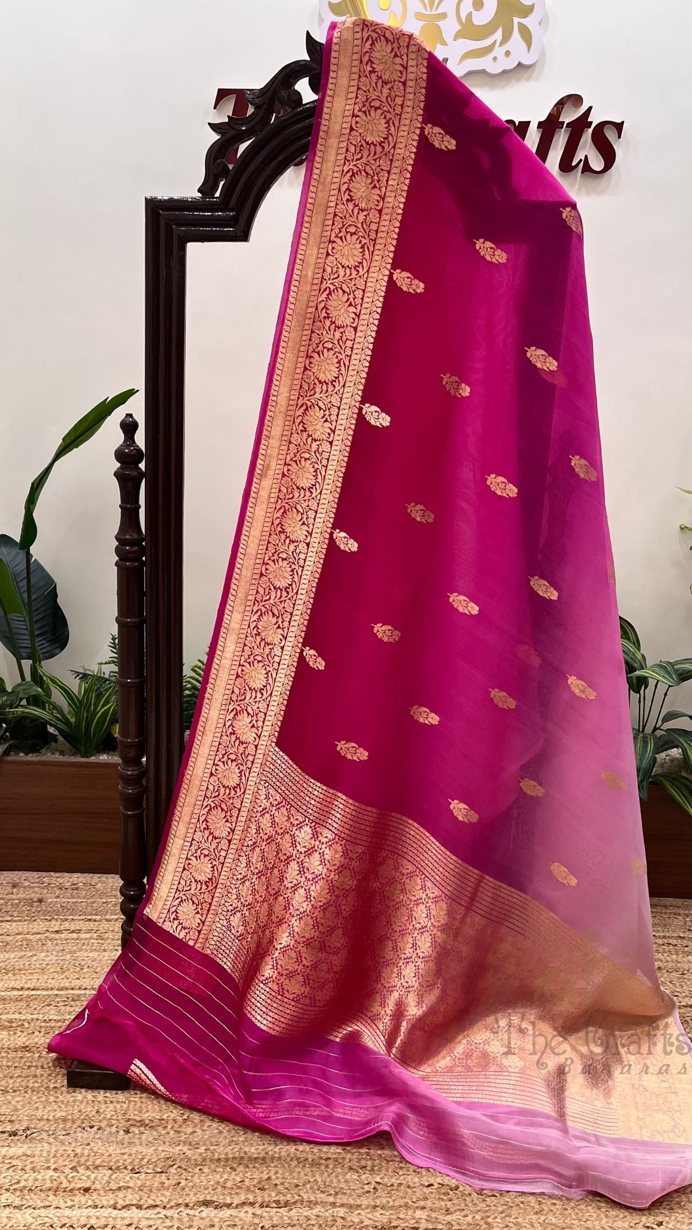 Pure Kora Silk Handloom Banarasi Saree