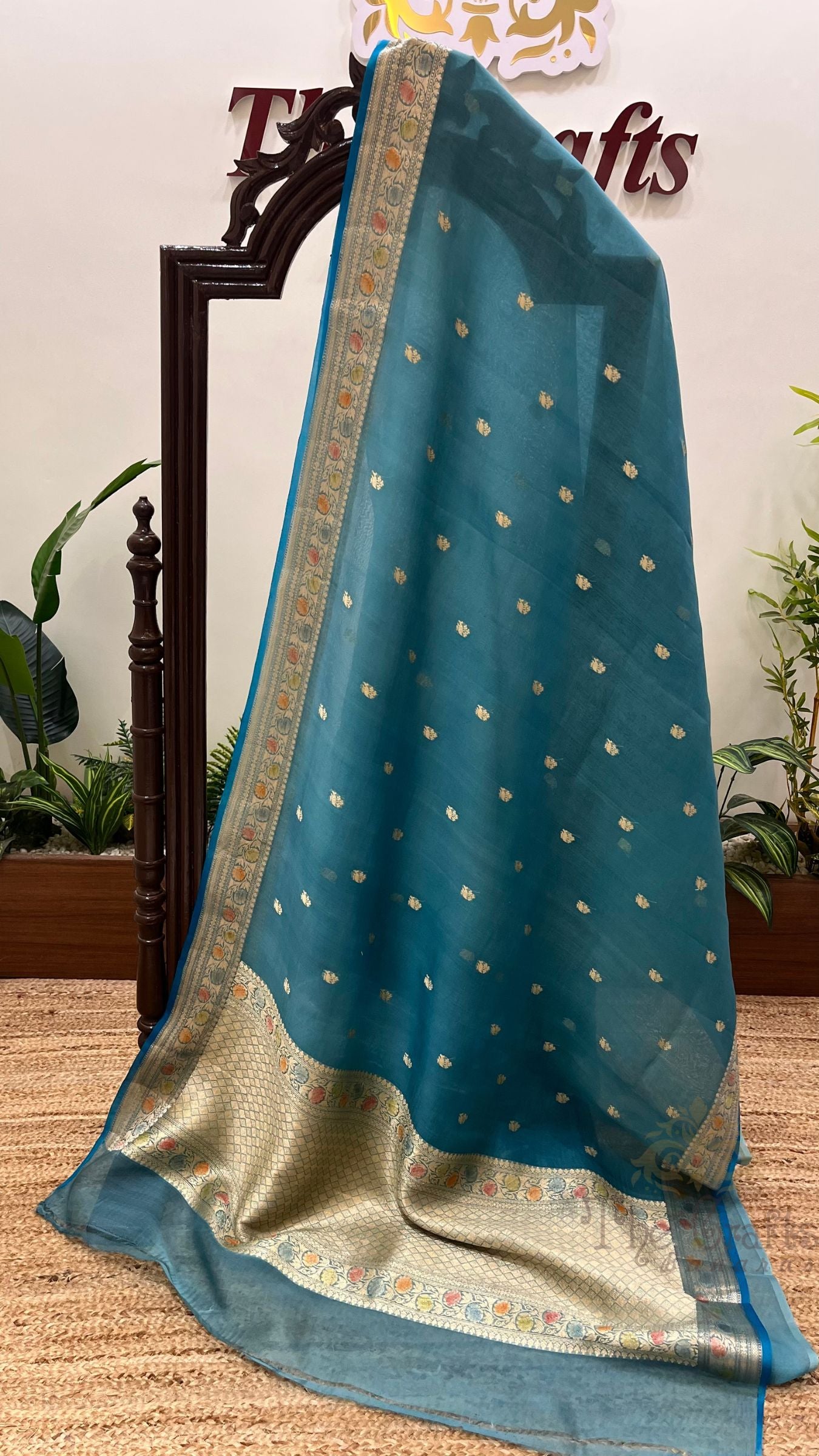 Pure Kora Silk Handloom Banarasi Saree