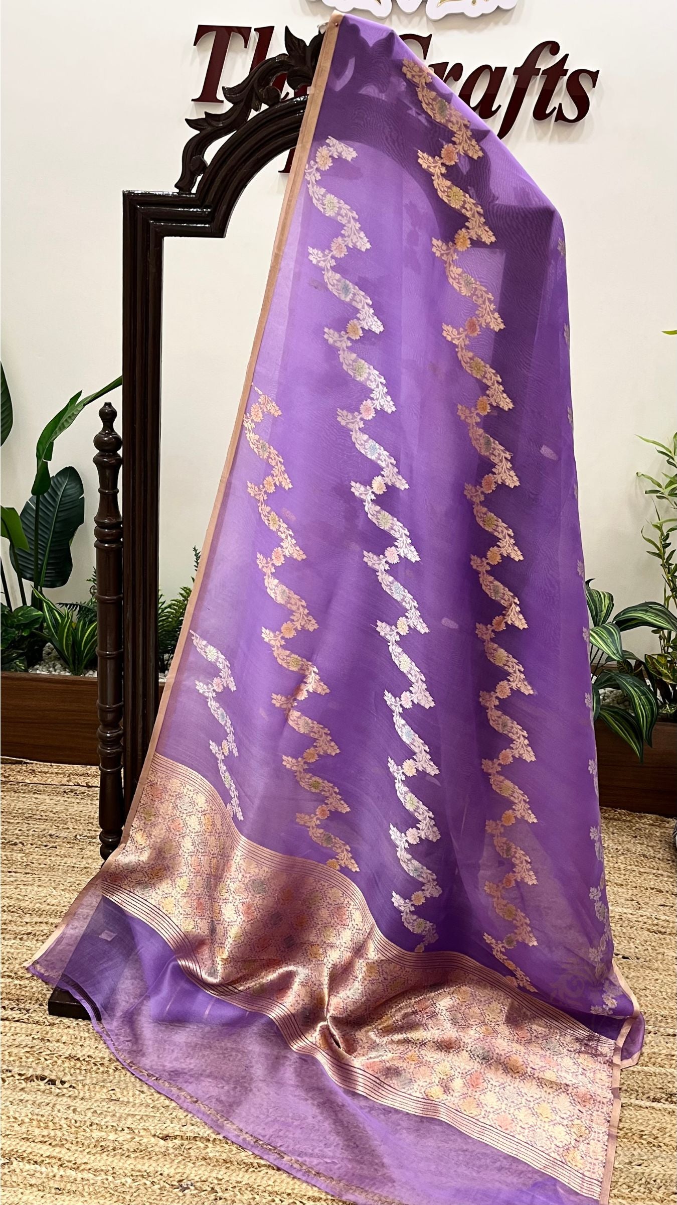 Pure Kora Silk Handloom Banarasi Saree