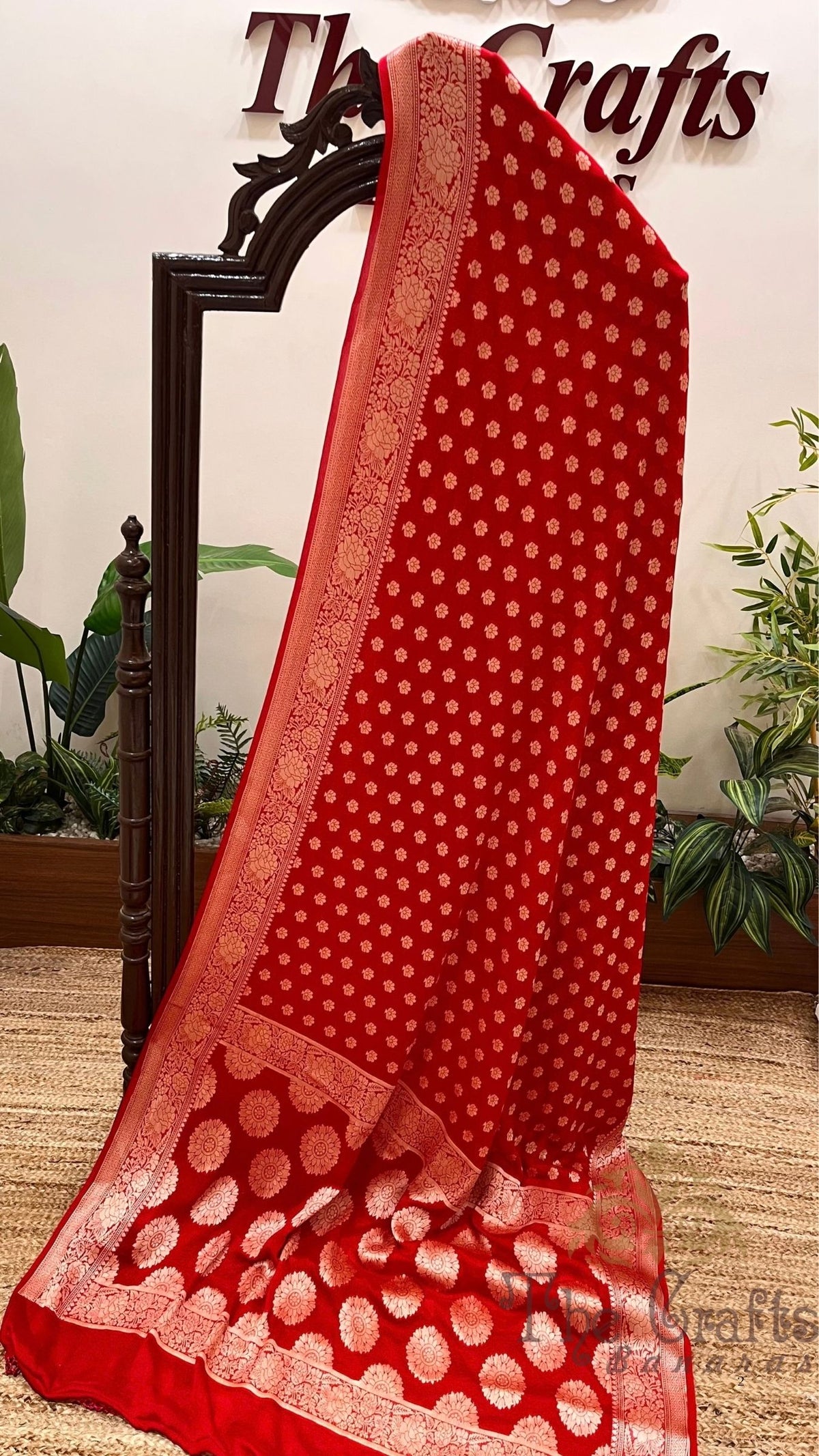 Pure Khaddi Chiffon Banarasi Saree