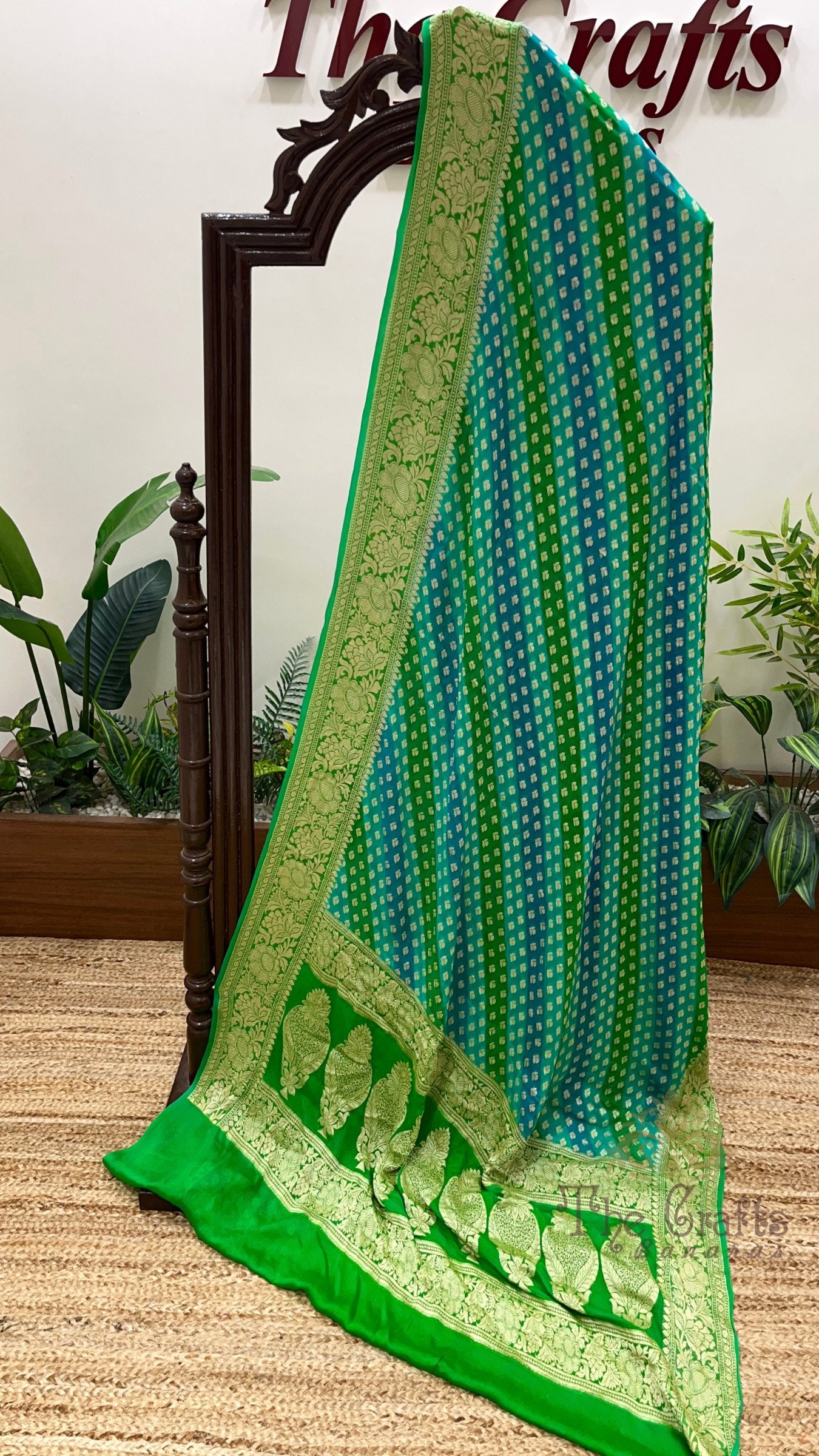 Pure Khaddi Chiffon Banarasi Saree