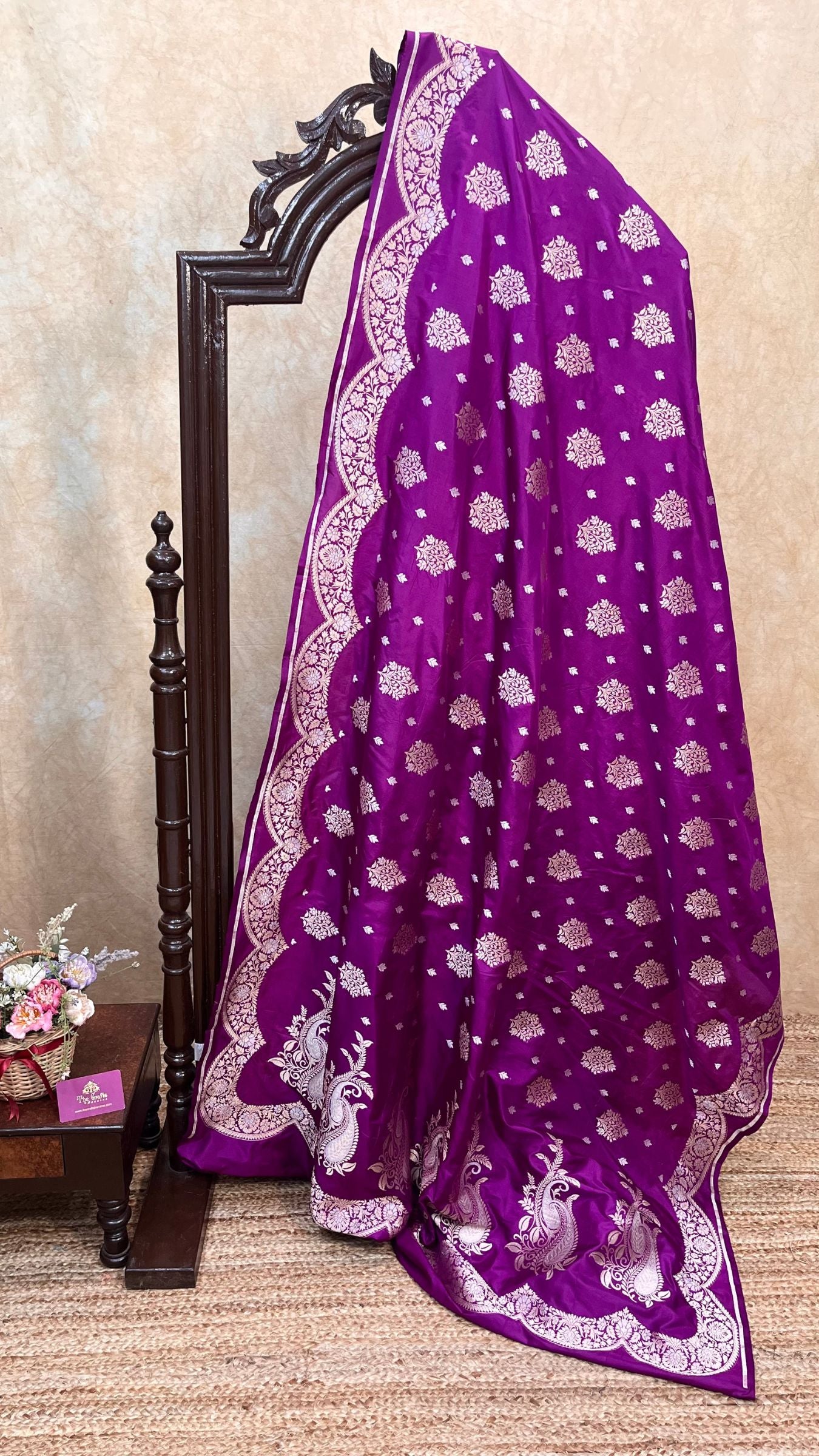 Pure Katan Silk Handloom Banarasi Saree - With Sona Rupa Motifs