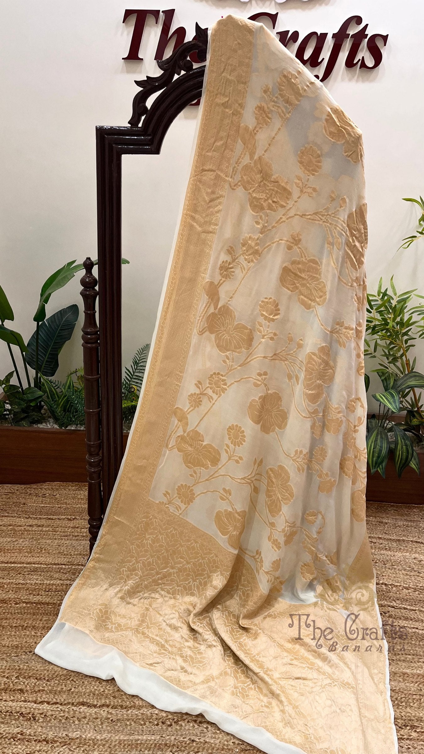 Pure Khaddi Chiffon Banarasi Saree