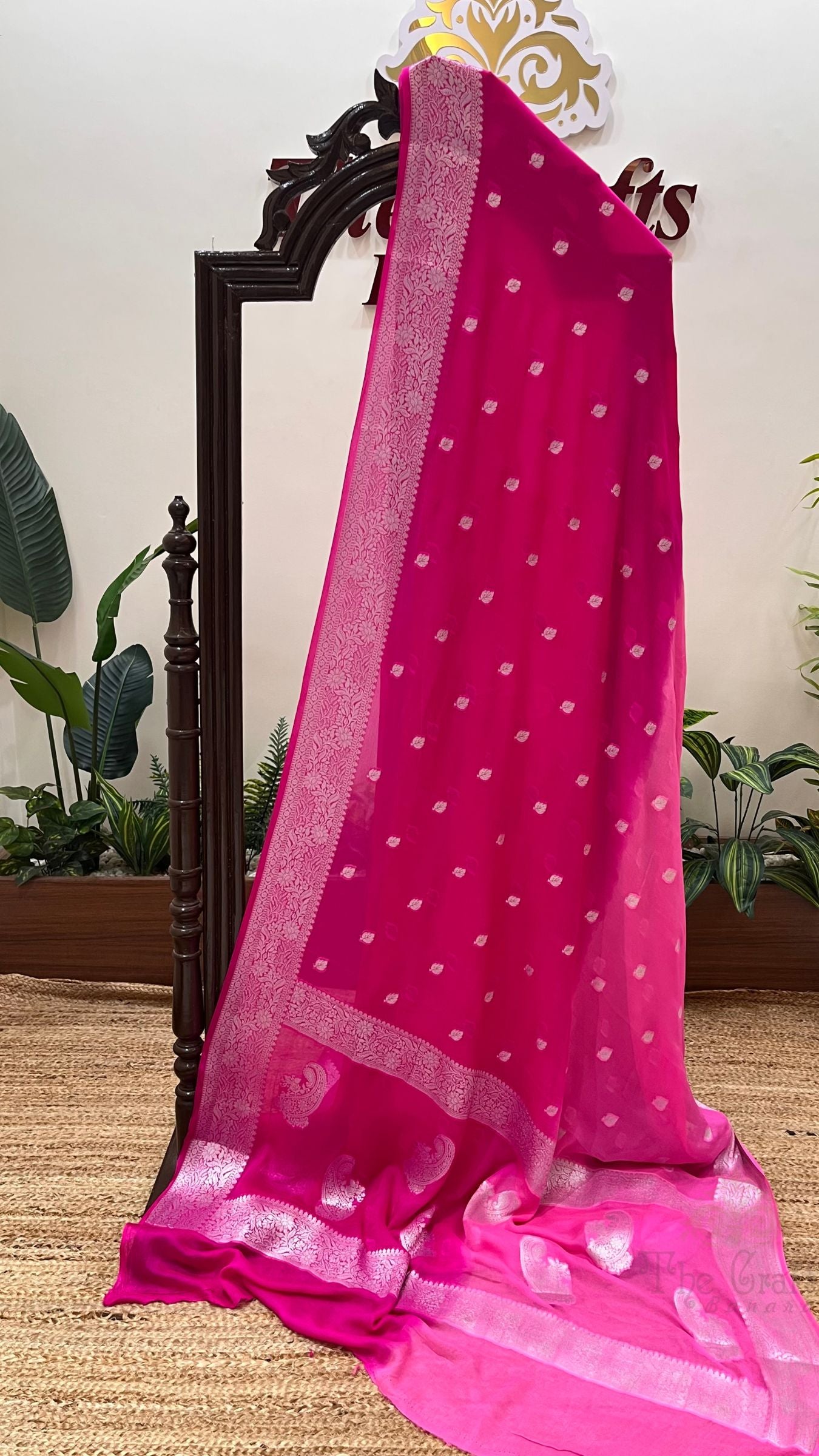 Pure Khaddi Chiffon Banarasi Saree