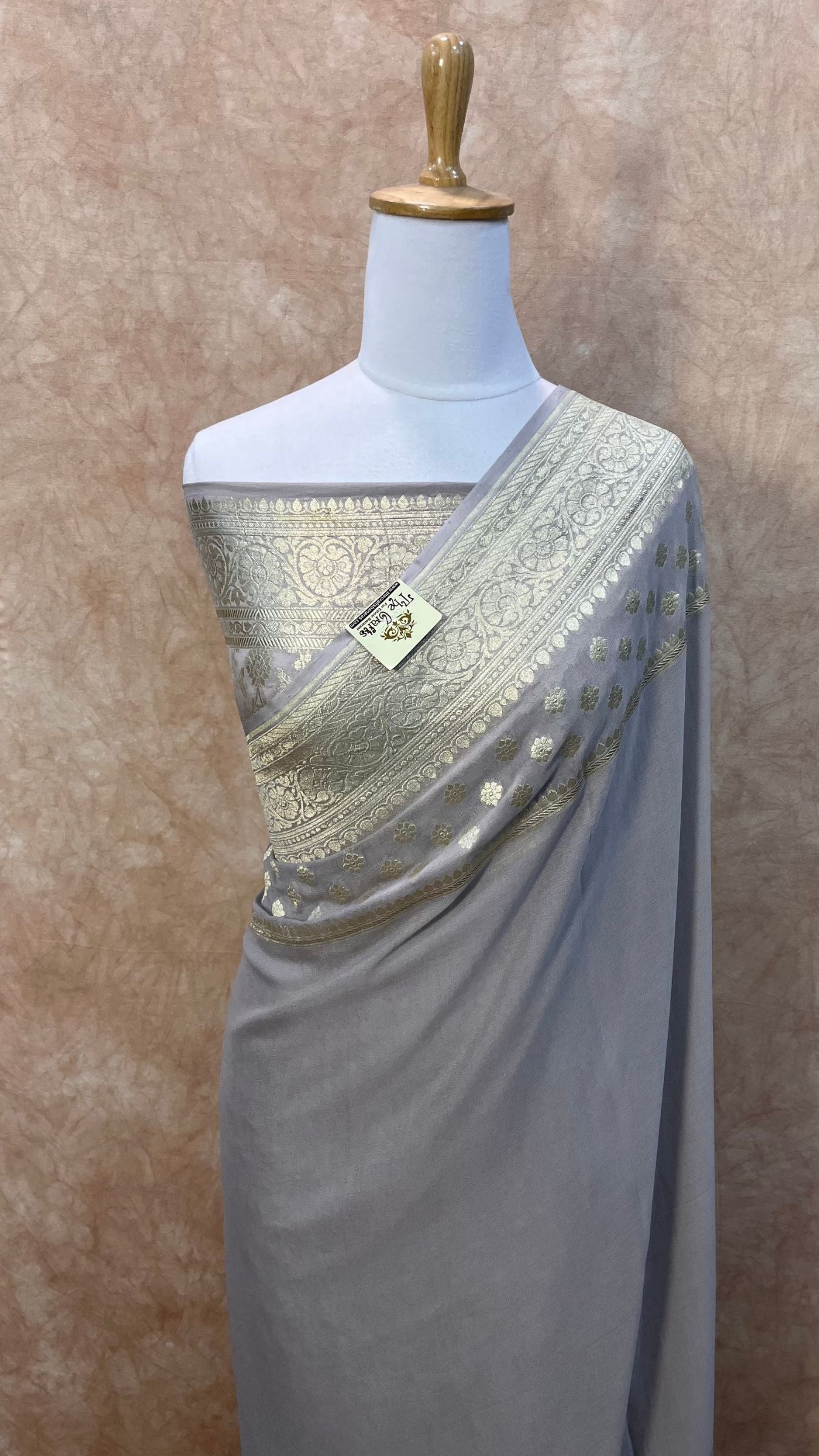 Khaddi Georgette Handloom Banarasi Saree