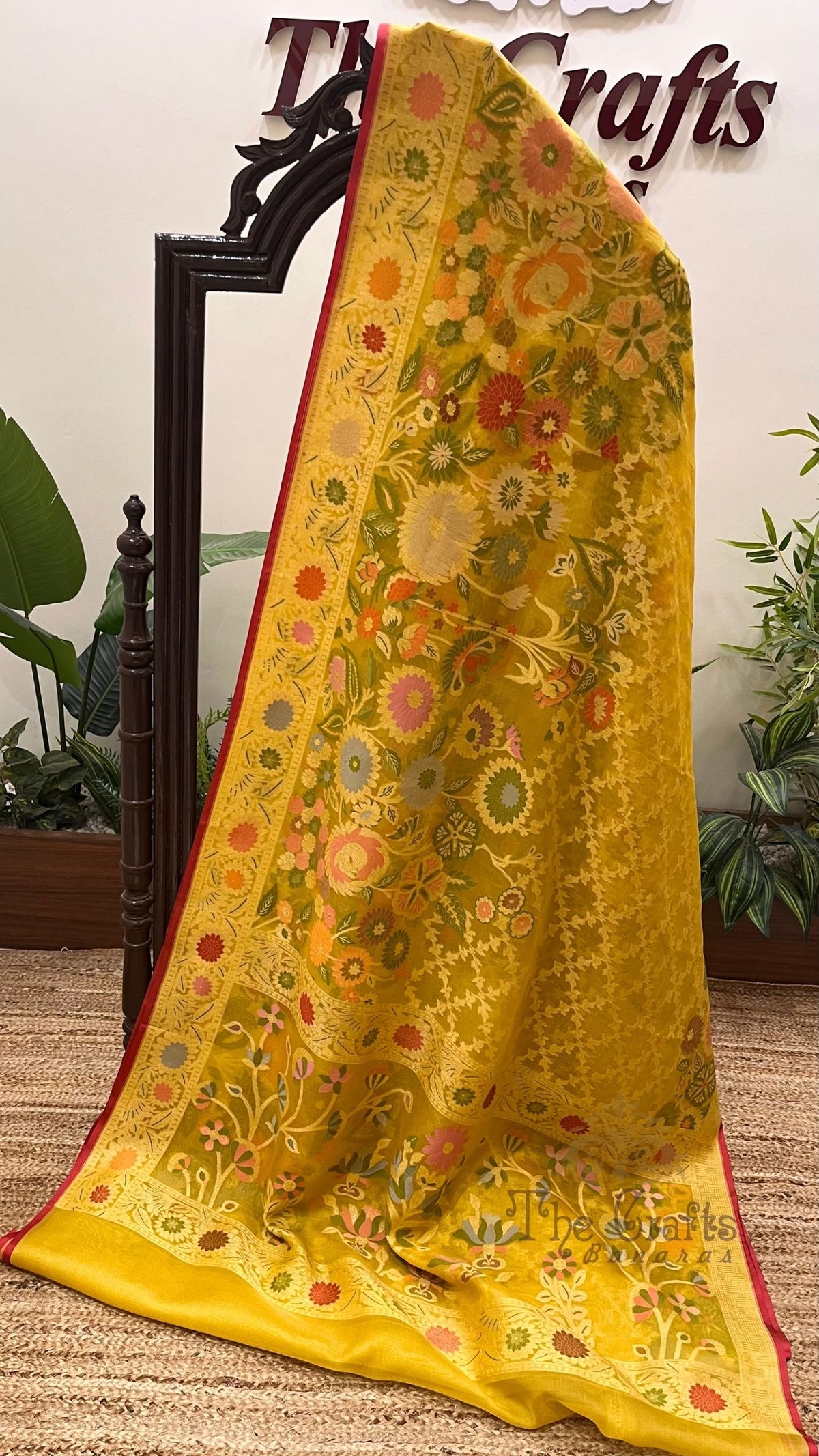 Pure Ektara Kora Silk Jamdani Banarasi Saree - Tilfi (Copy)