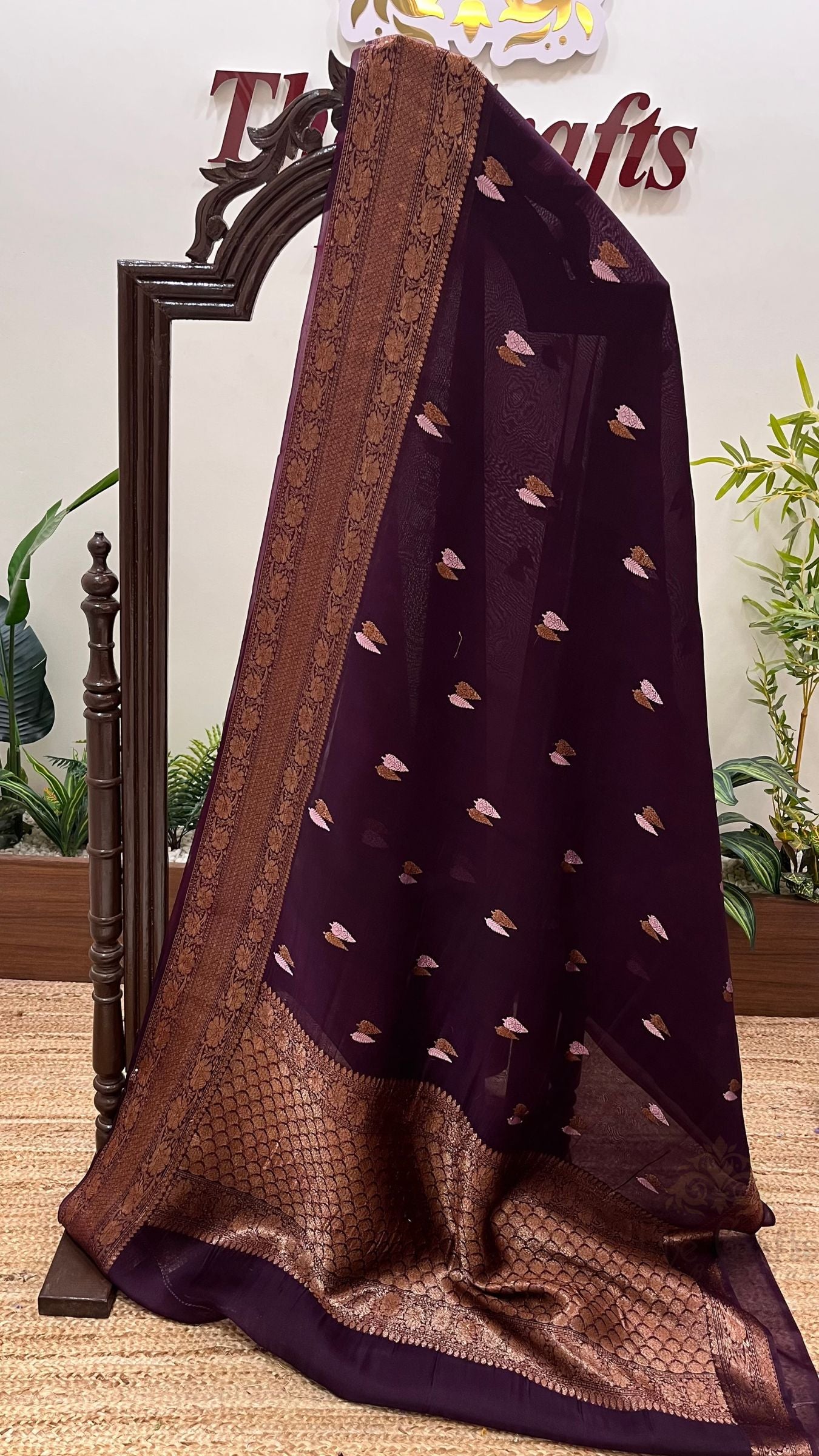 Pure Kora Silk Handloom Banarasi Saree - with sona rupa kadhua motifs