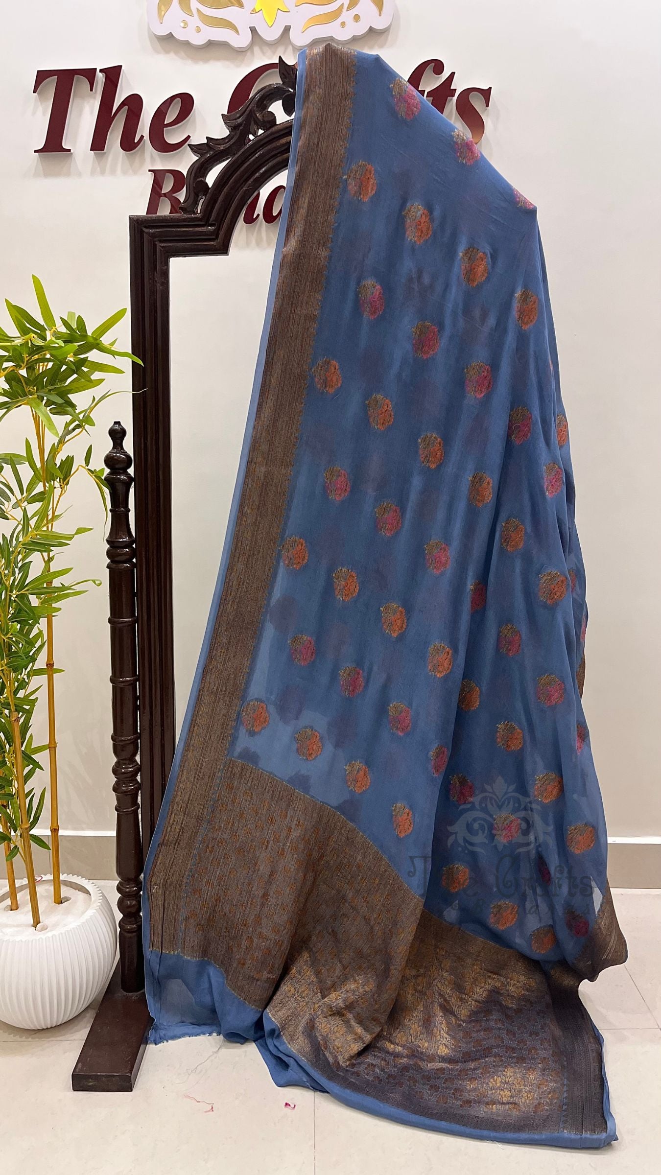 Pure Khaddi Chiffon Banarasi Saree
