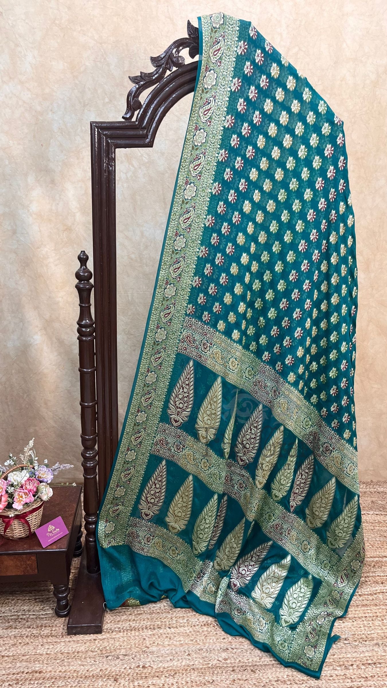 Pure Khaddi Chiffon Banarasi Saree