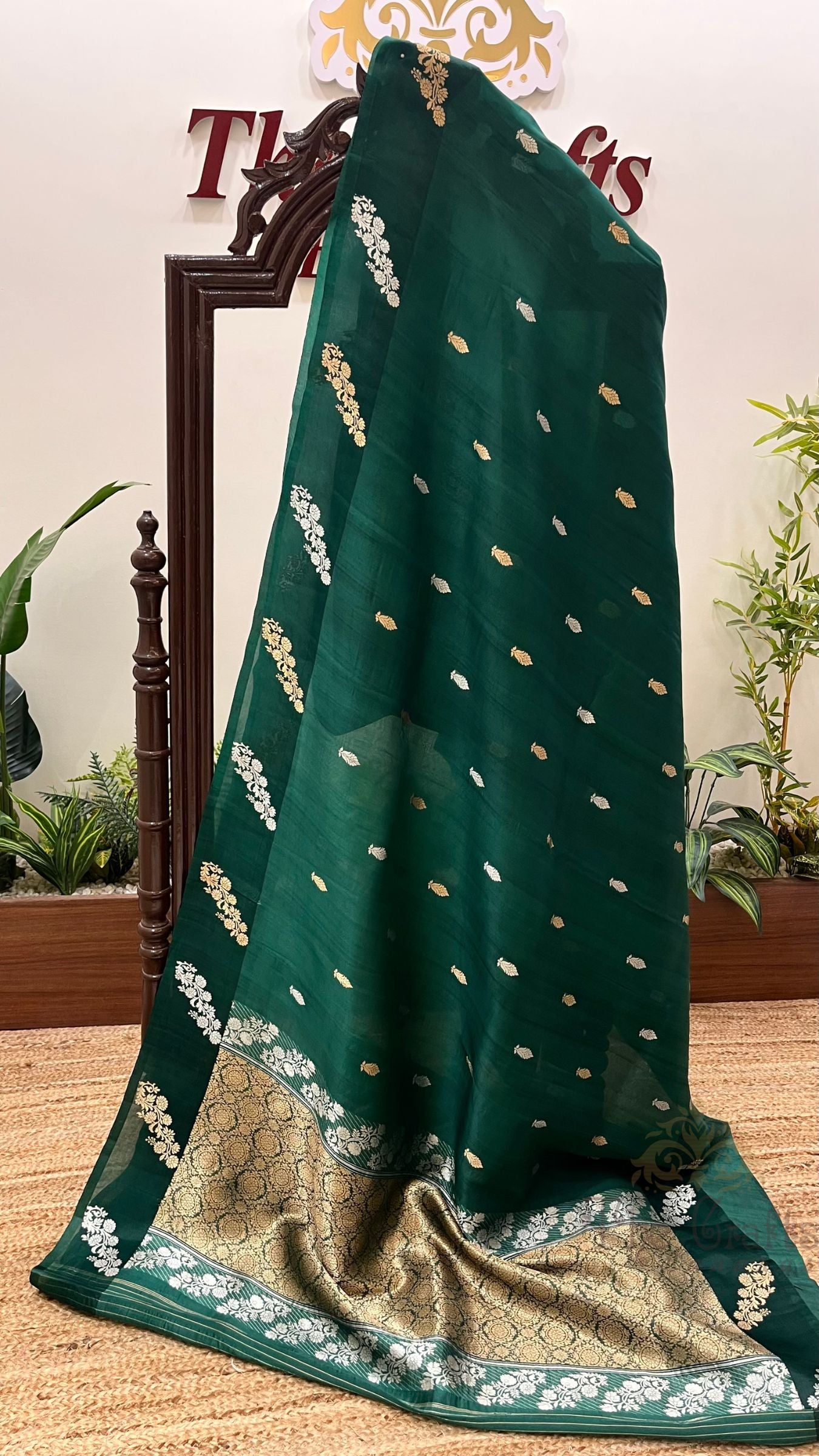 Pure Kora Silk Handloom Banarasi Saree