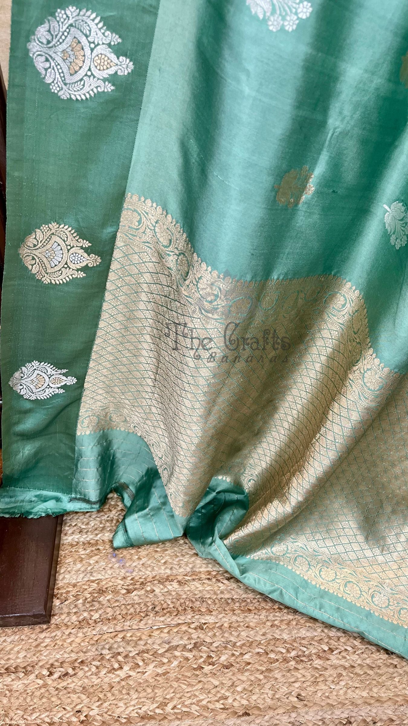 Pure  Mango Silk Handloom Banarasi Saree
