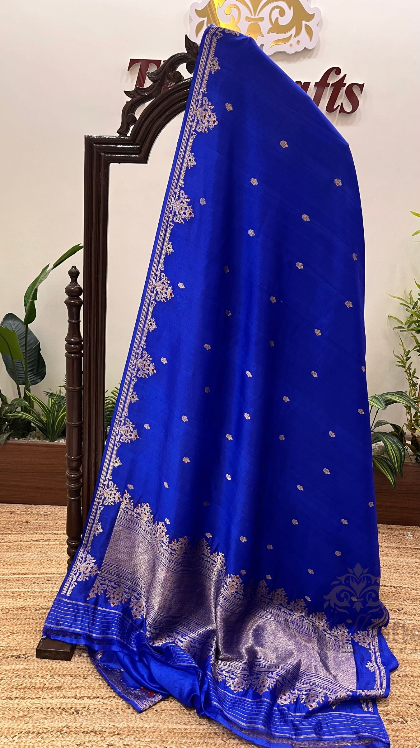 Pure Mango Silk Handloom Banarasi Saree - Meenakari