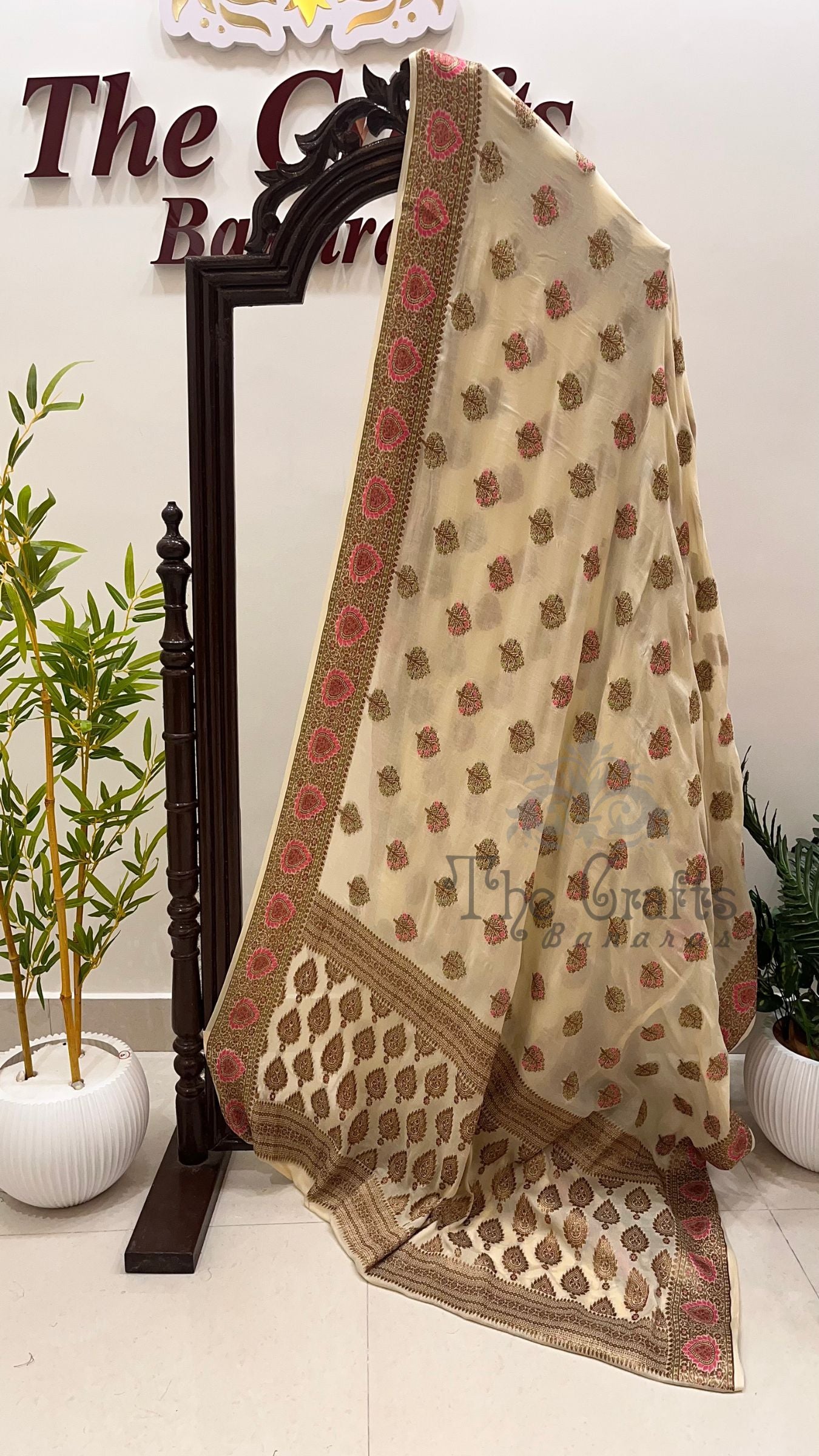 Pure Khaddi Chiffon Banarasi Saree