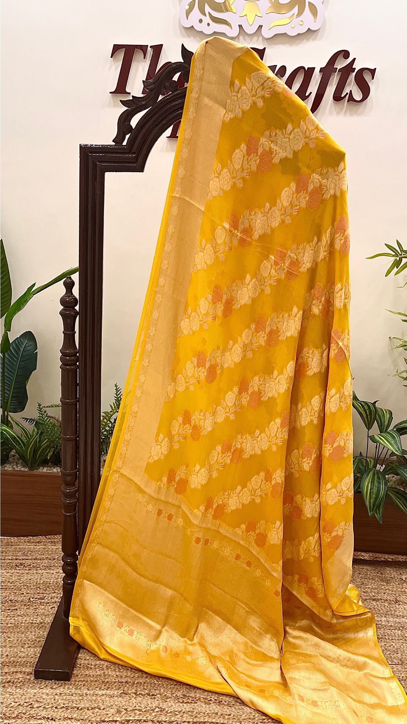 Pure Khaddi Chiffon Banarasi Saree