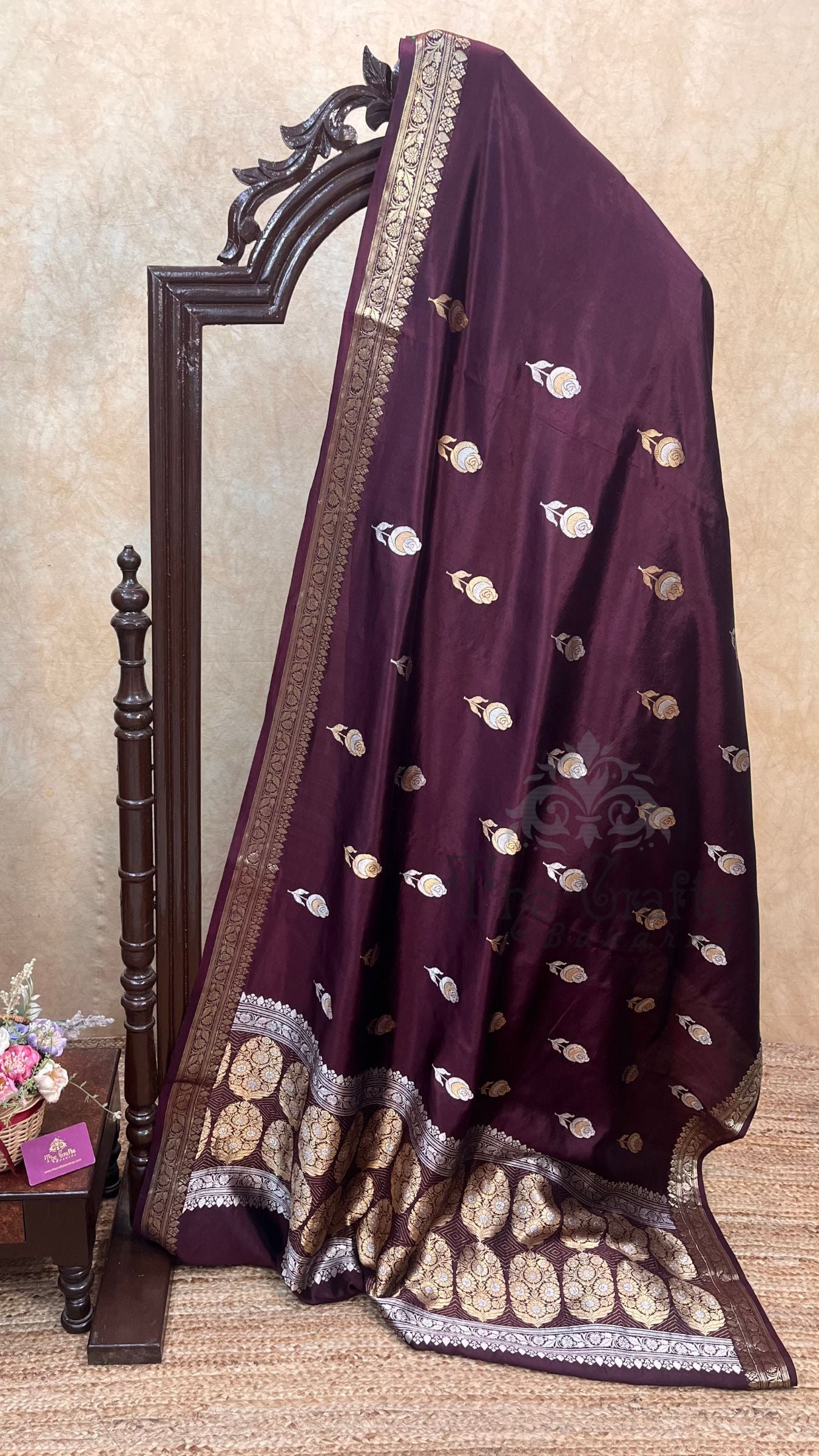 Pure Kora Silk Handloom Banarasi Saree
