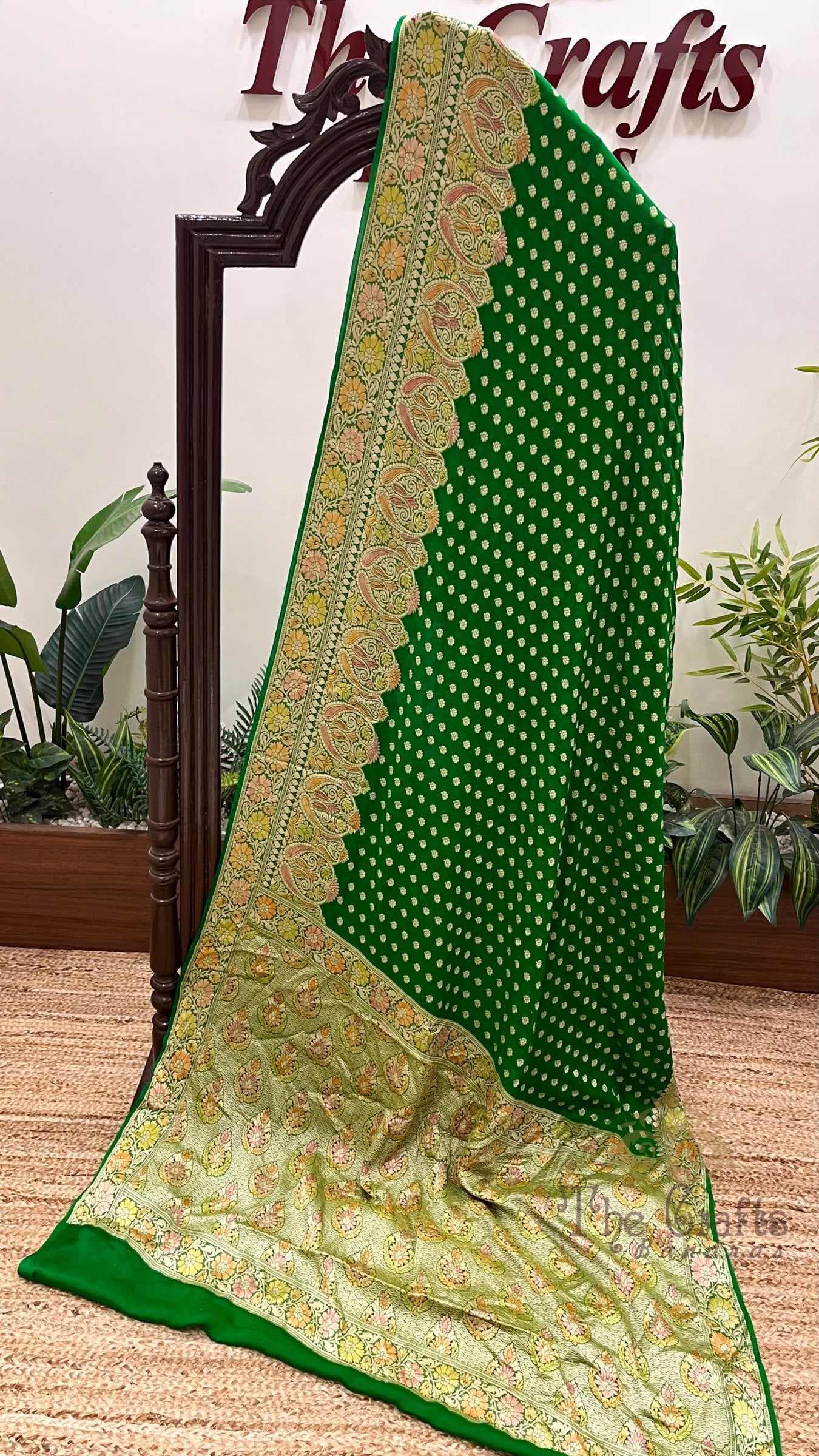 Pure Khaddi Chiffon Banarasi Saree