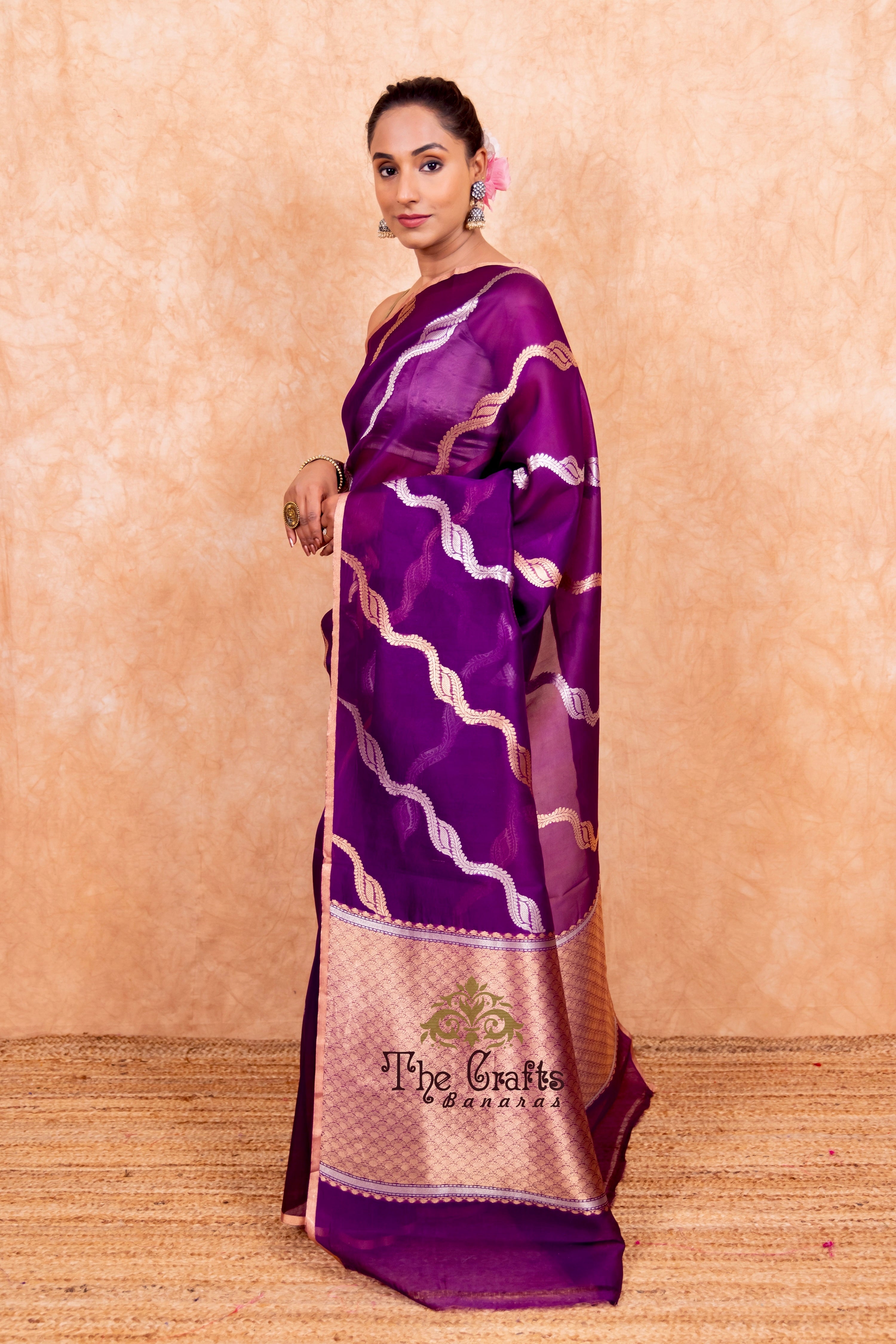 Pure Kora Silk Handloom Banarasi Saree