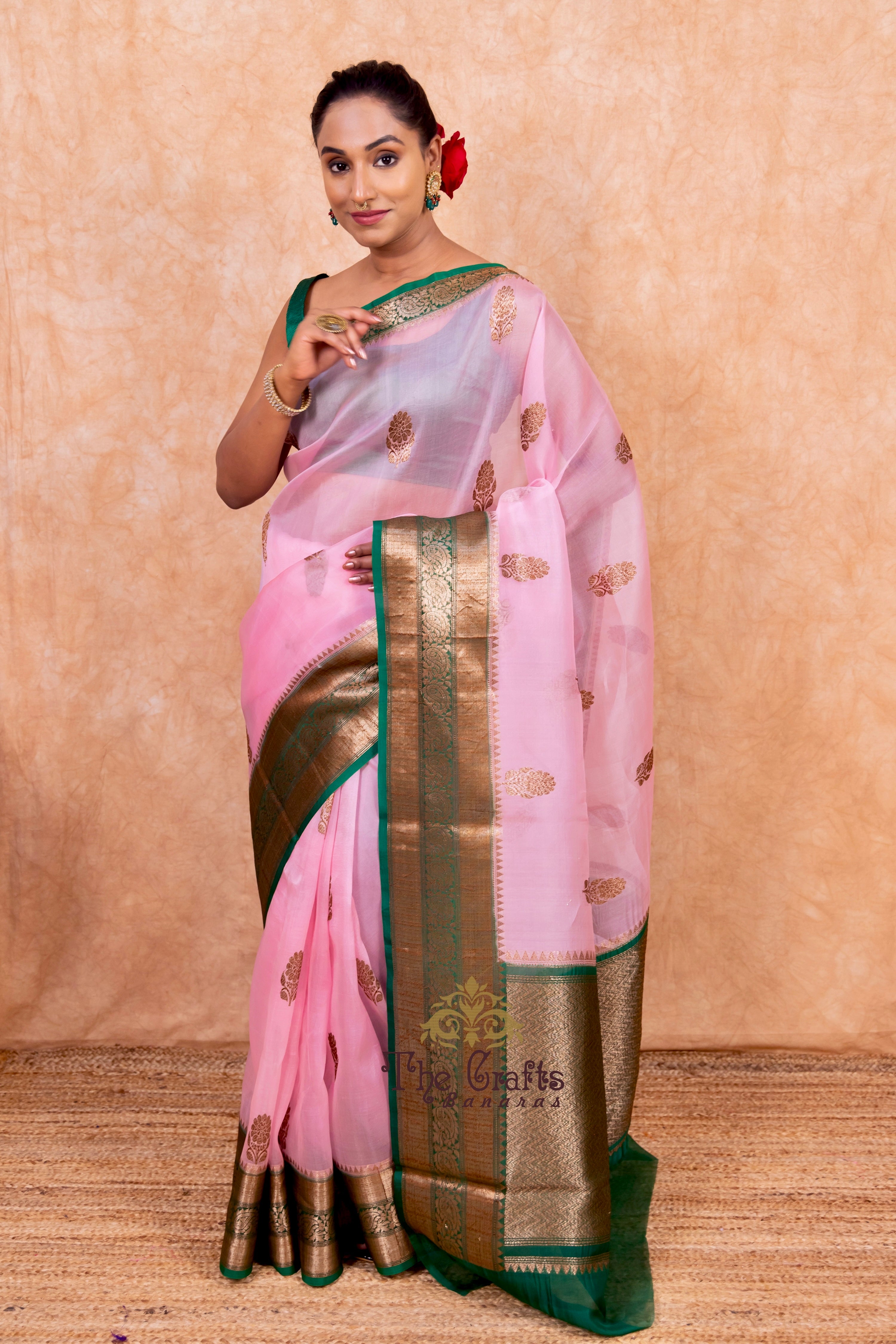 Pure Kora Silk Handloom Banarasi Saree