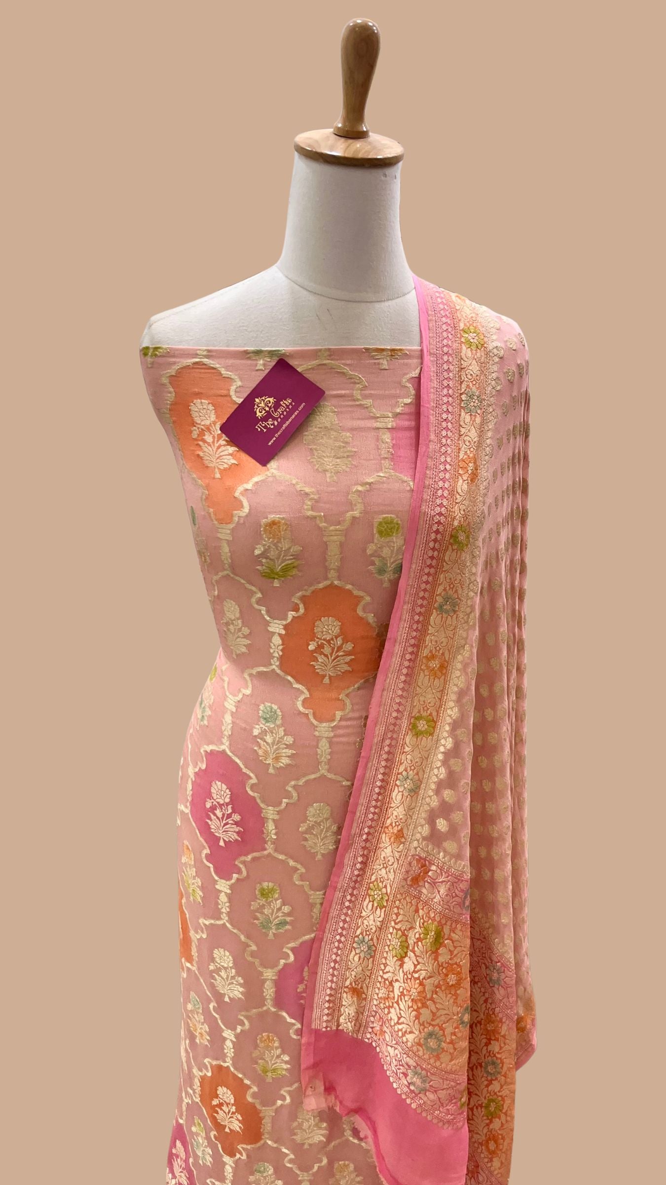 Banarasi Khaddi Georgette Dress Material (Copy)
