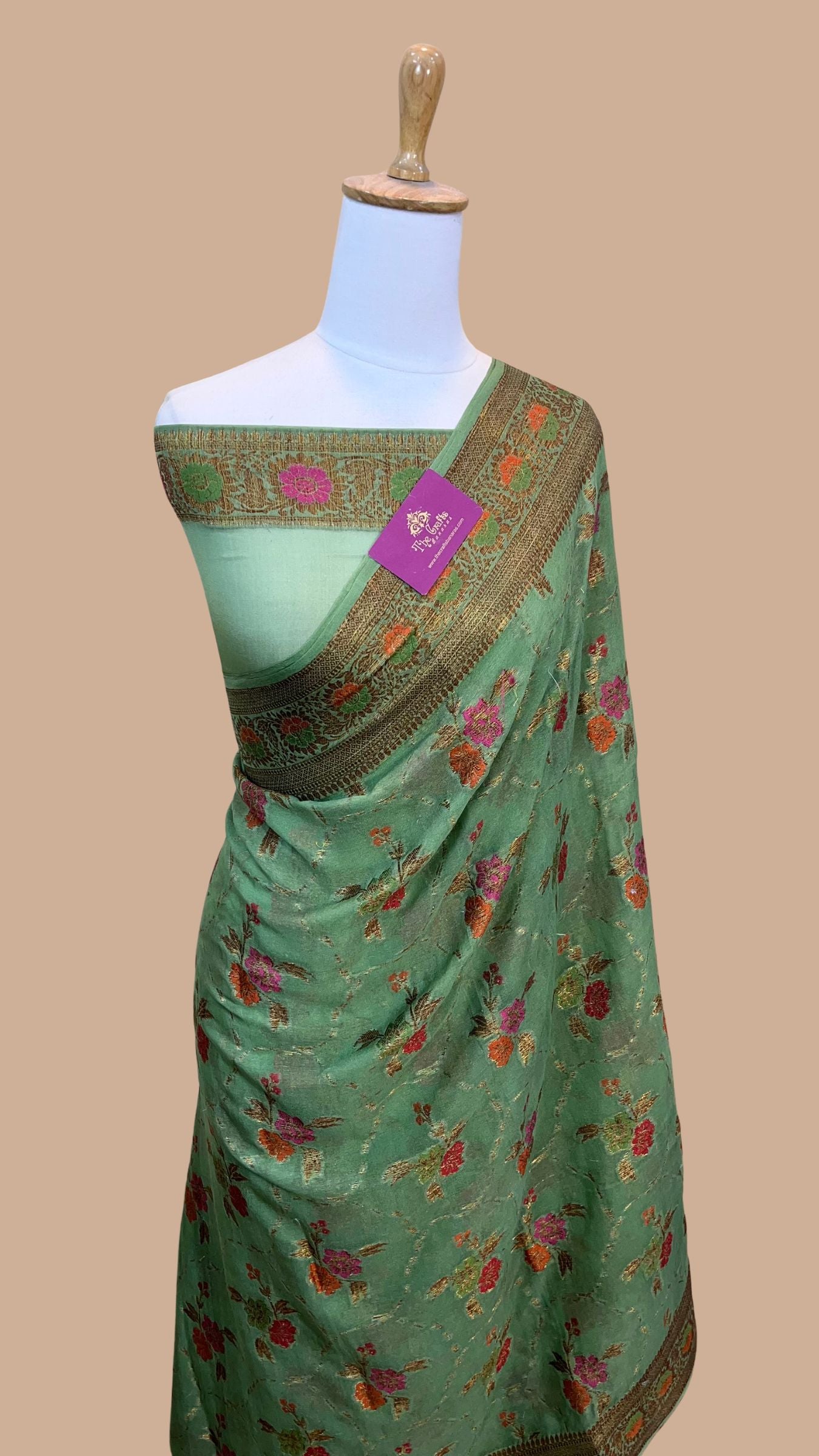 Pure Khaddi Chiffon Banarasi Saree