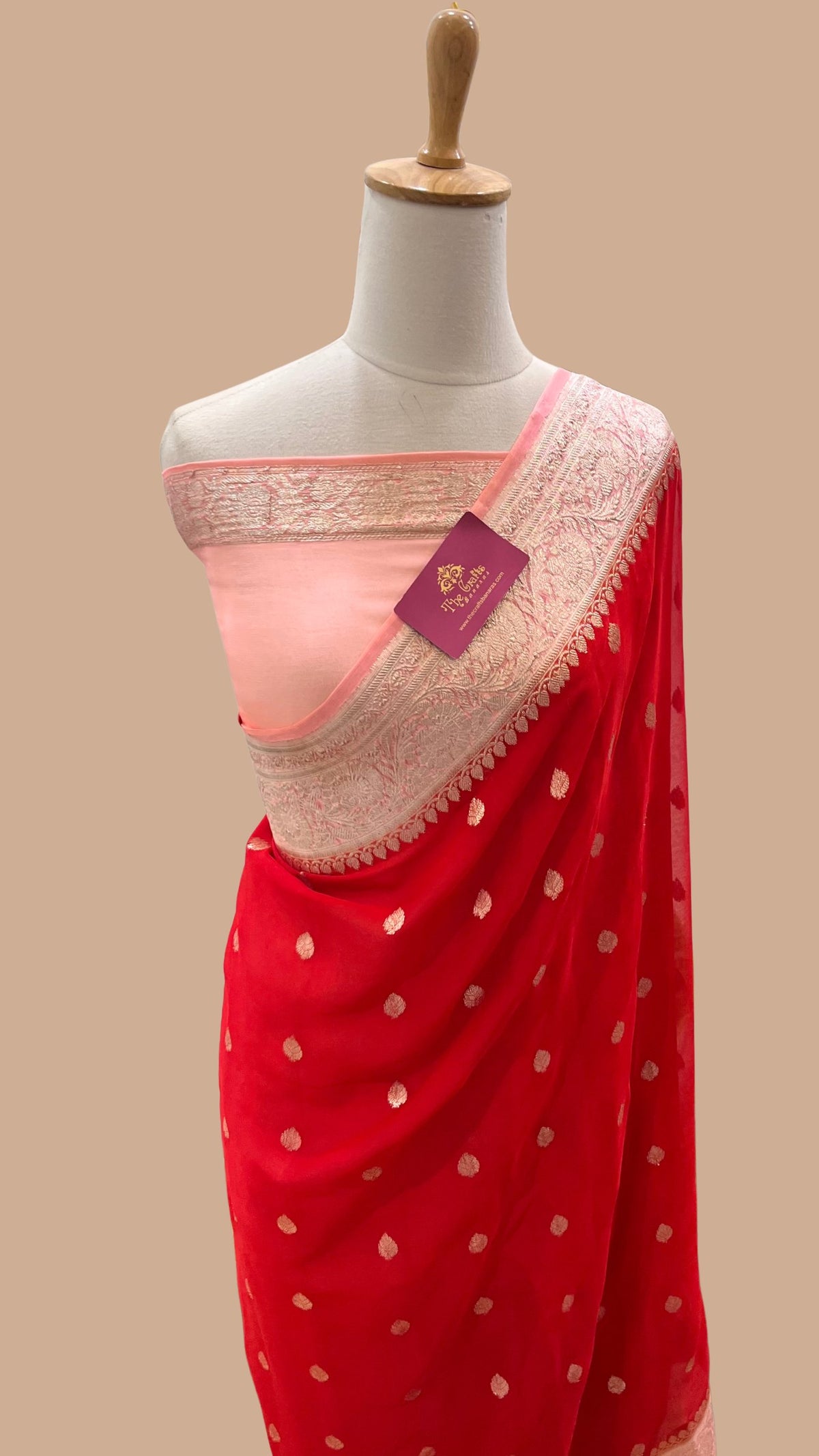 Pure Georgette Handloom Banarasi Saree